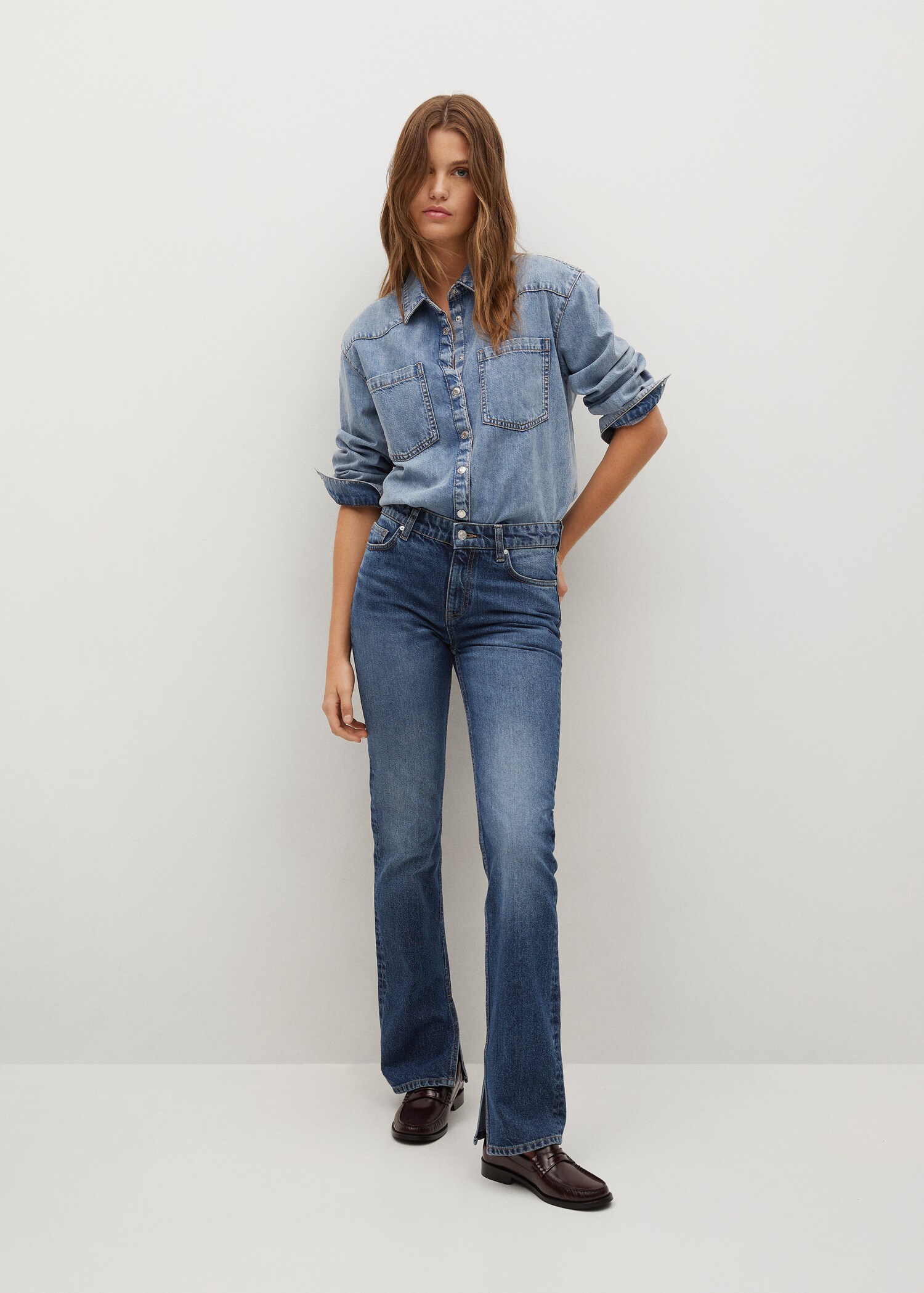 Side slit slim jeans - General plane
