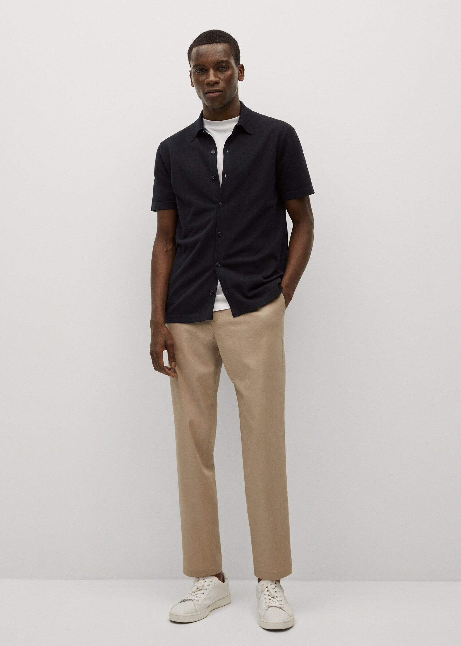 Camisa regular fit punto - Plano general