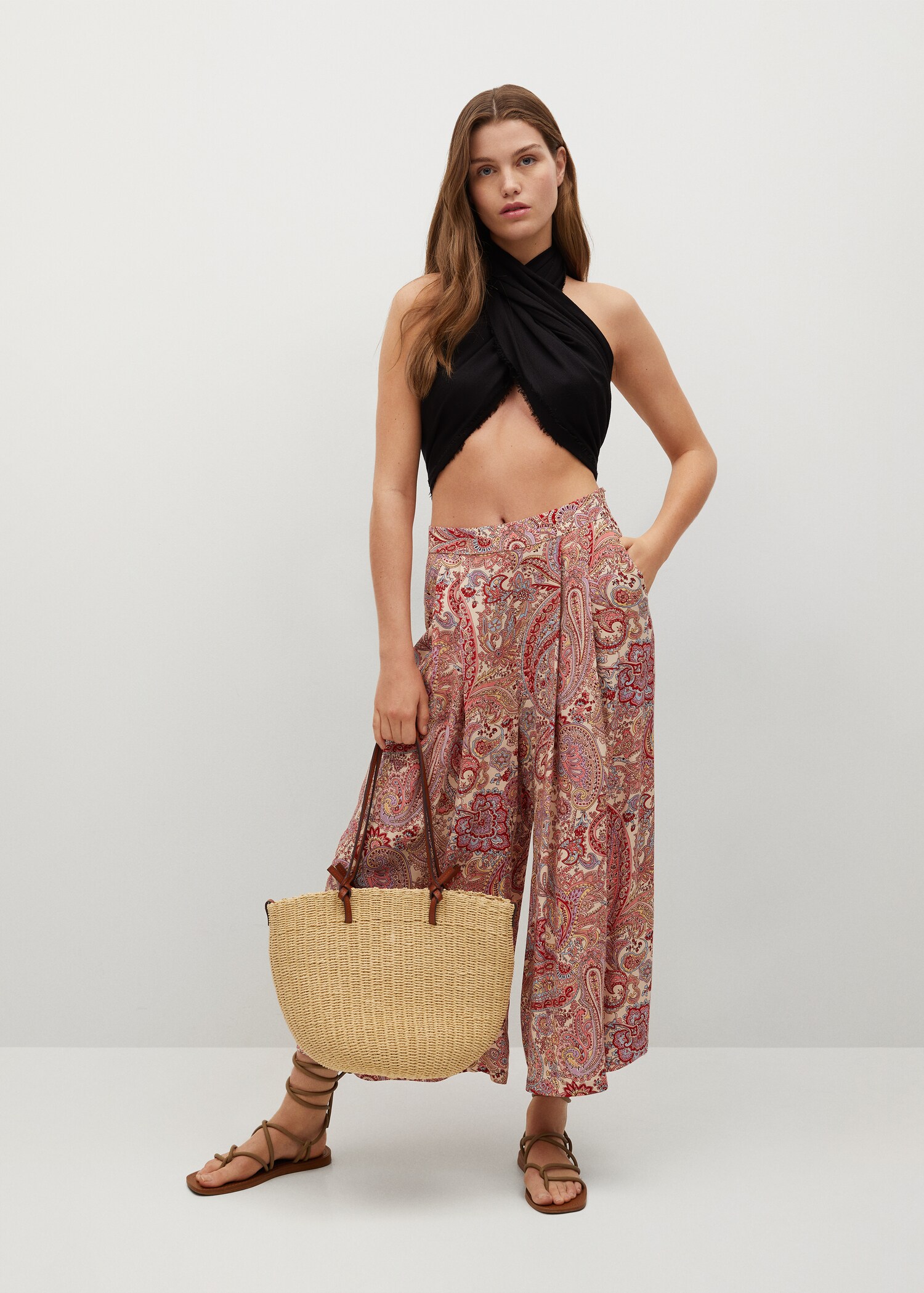 Pantalón fluido estampado - Plano general
