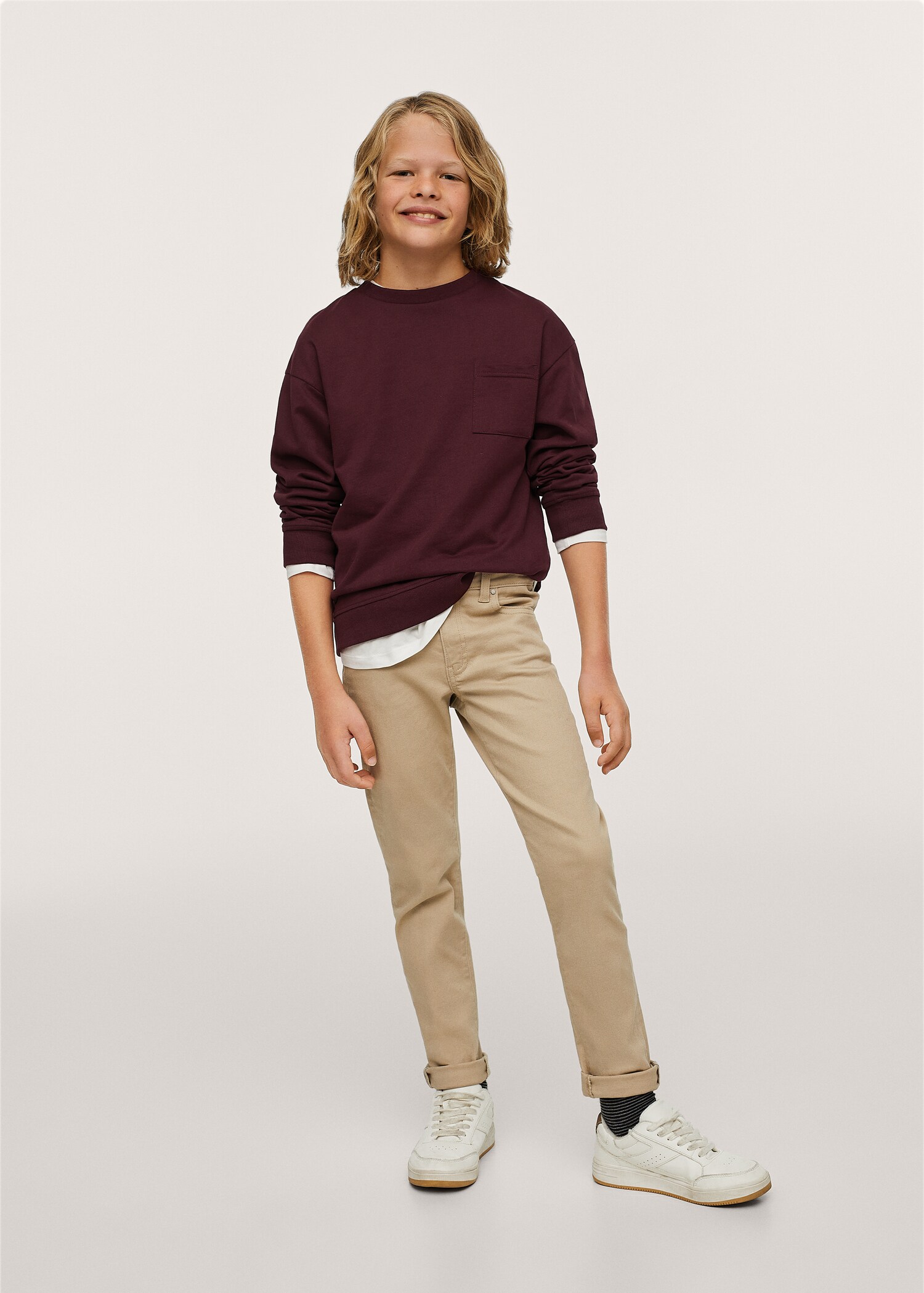Sweat-shirt coton à poche - Plan général