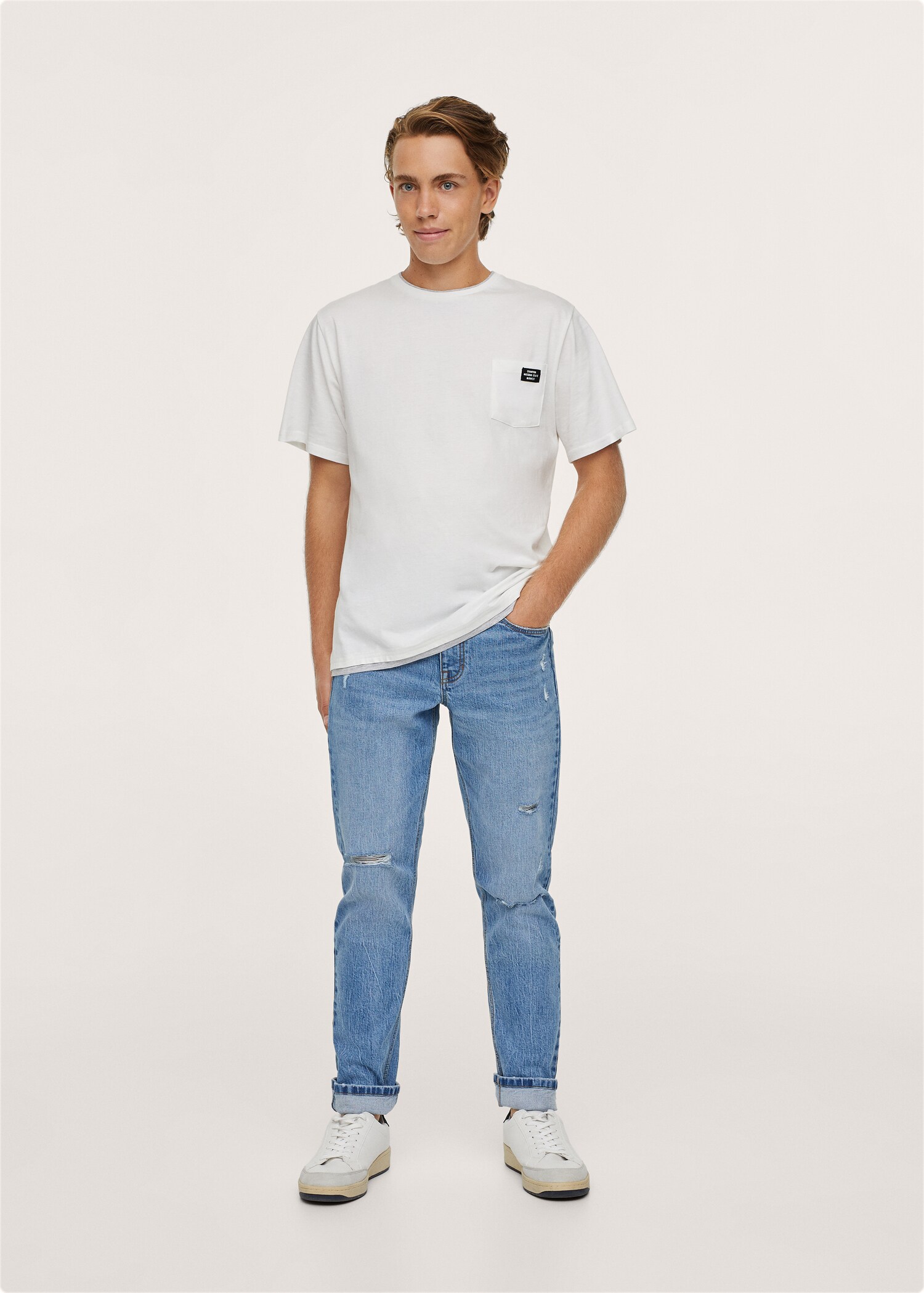 T-shirt coton poche - Plan général