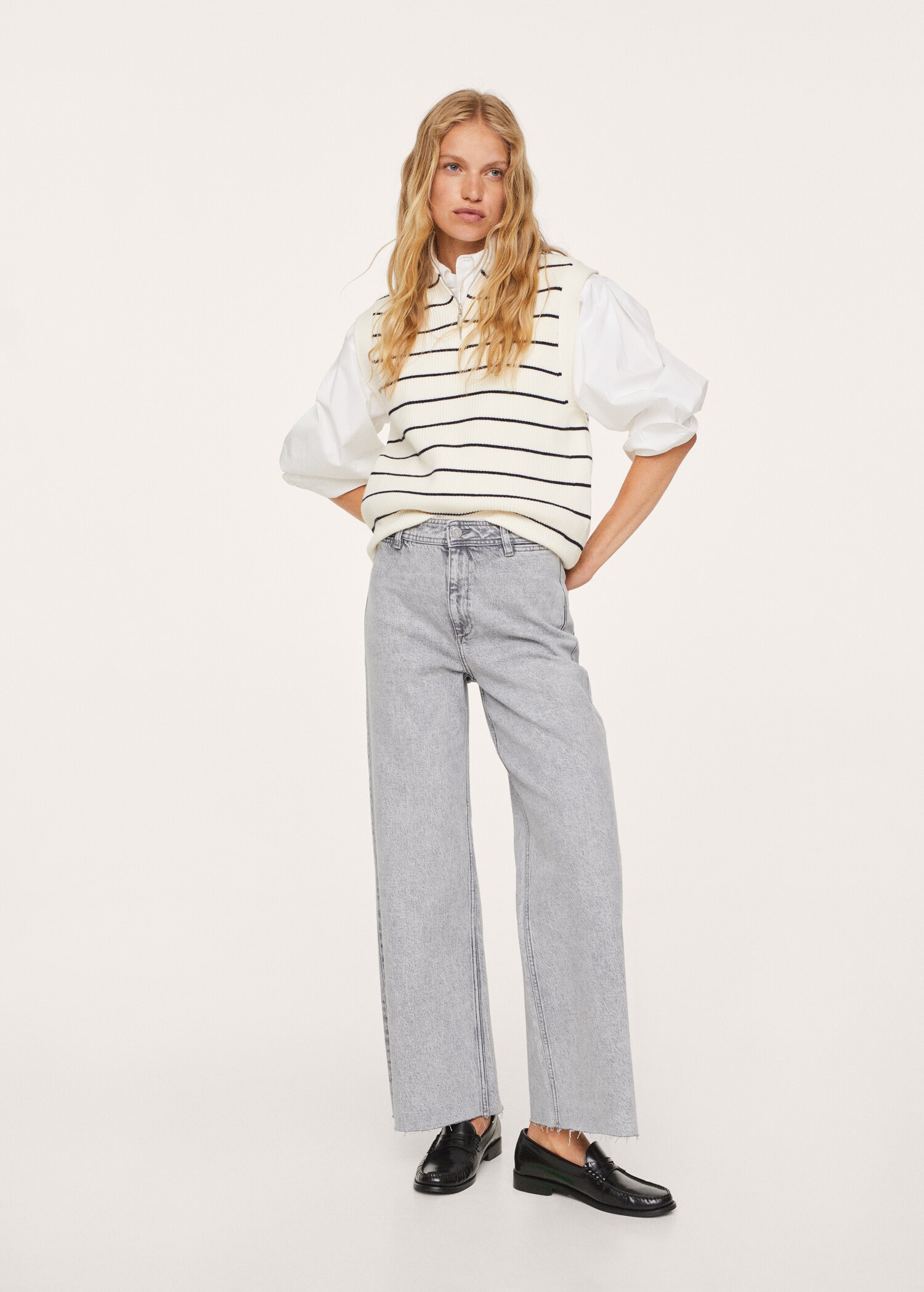 Džíny culottes s vysokým elastickým pasem - Celkový náhled