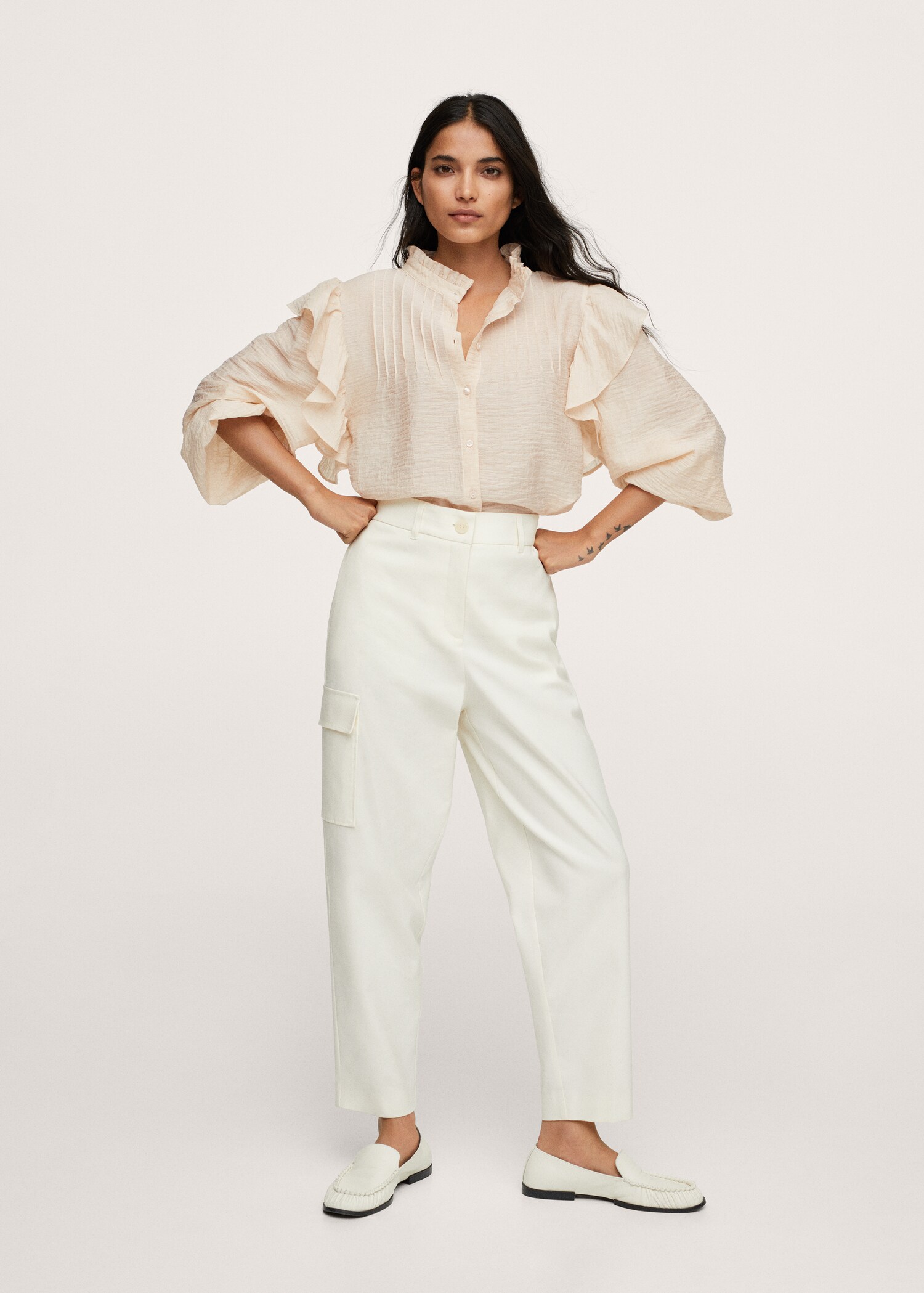 Blusa lyocell volantes - Plano general