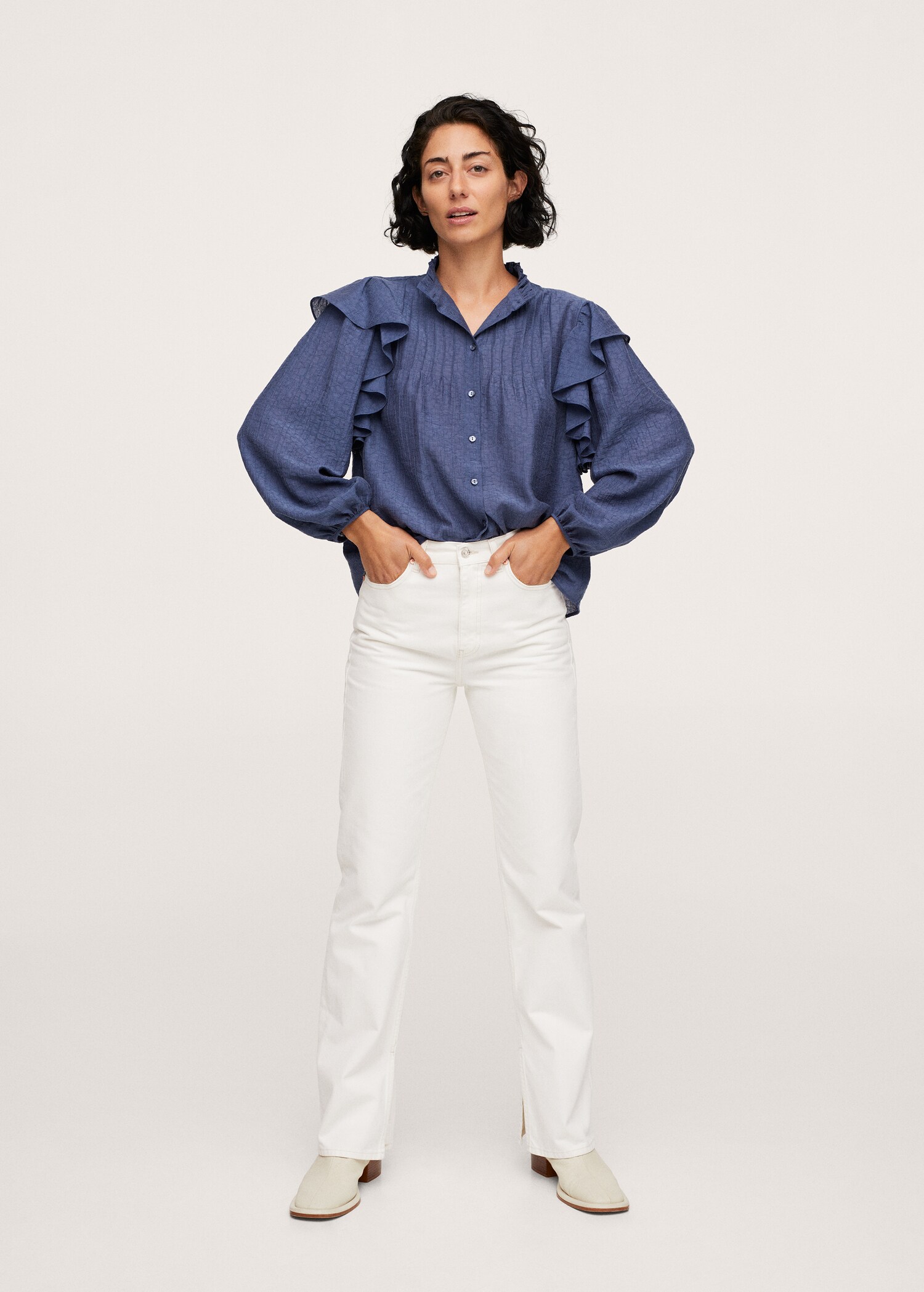 Blusa lyocell volantes - Plano general