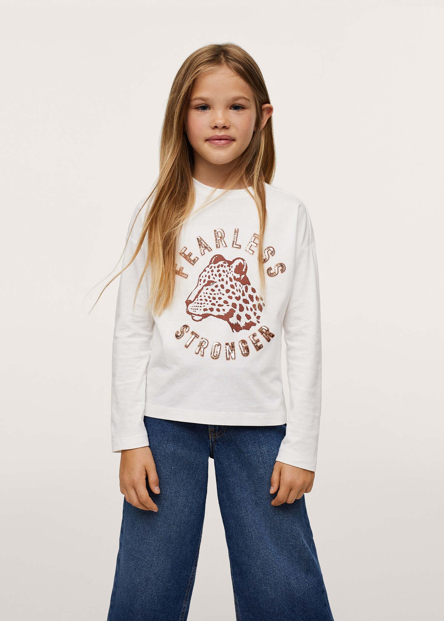 Long-sleeved t-shirt with sequins - General plane