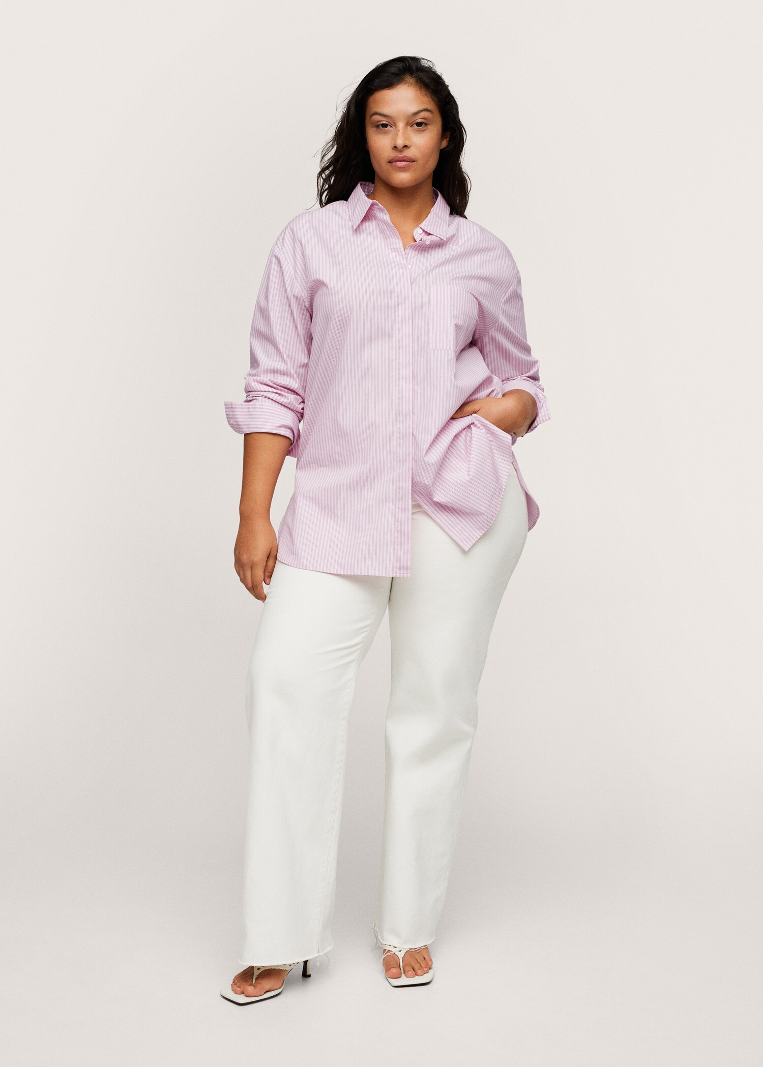 Blusa algodón rayas  - Plano general