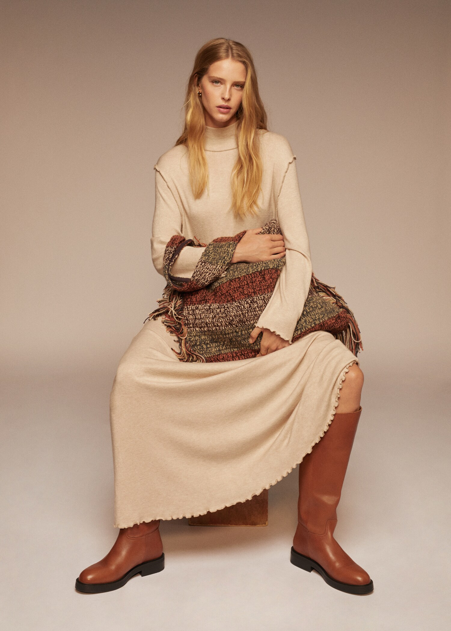 Bolso shopper flecos - Plano general