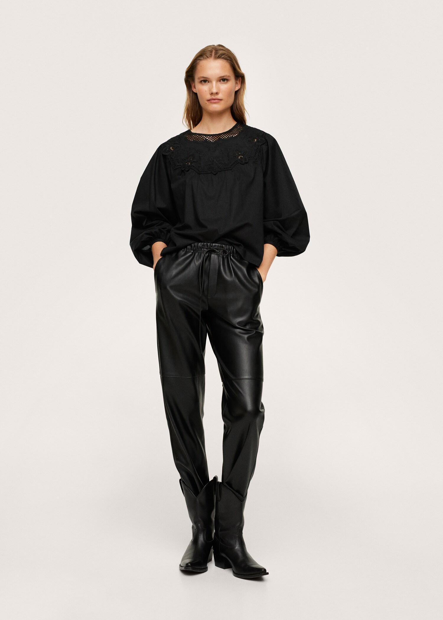 Blusa bordada algodón - Plano general