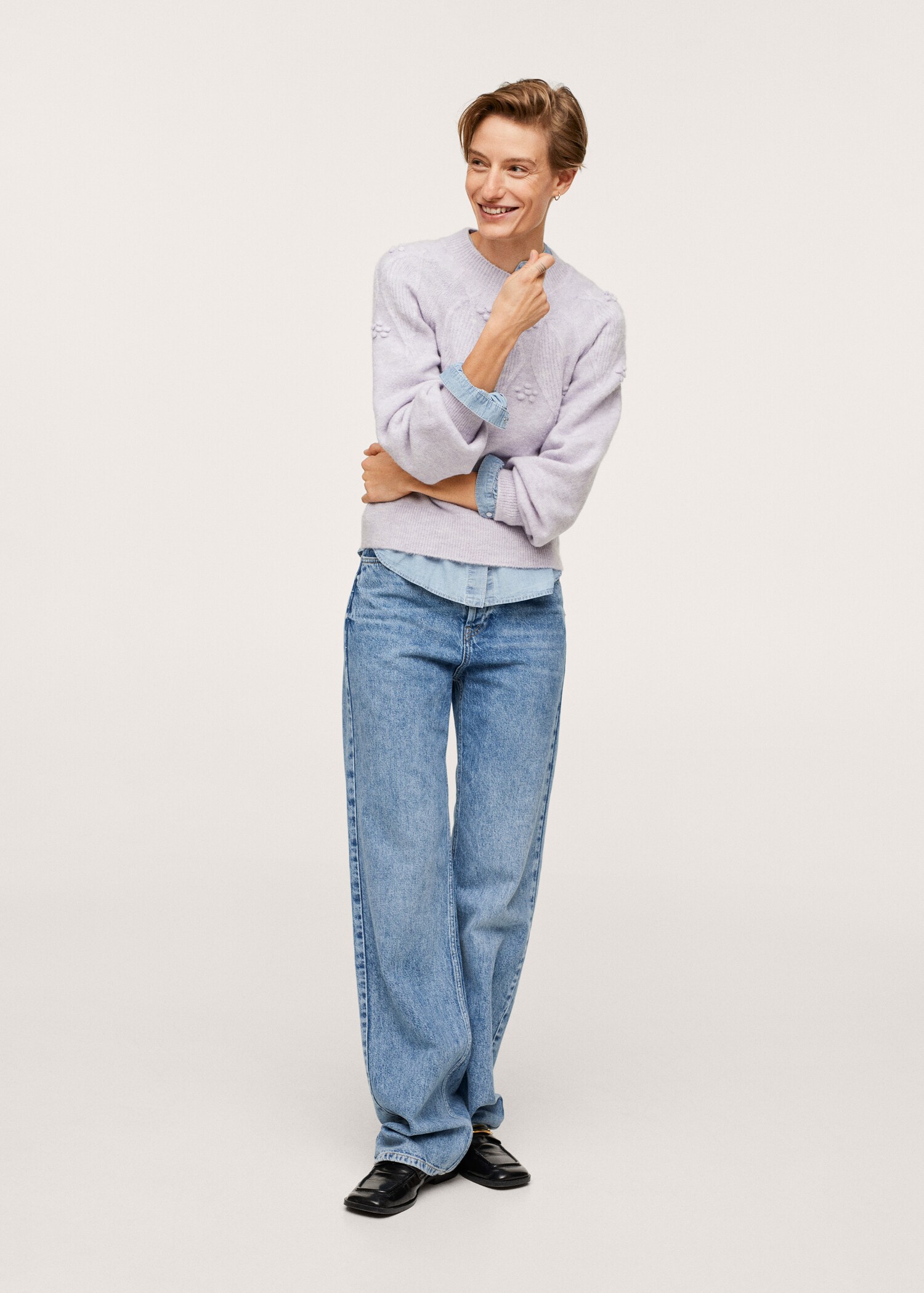 Flowers knit sweater - General plane