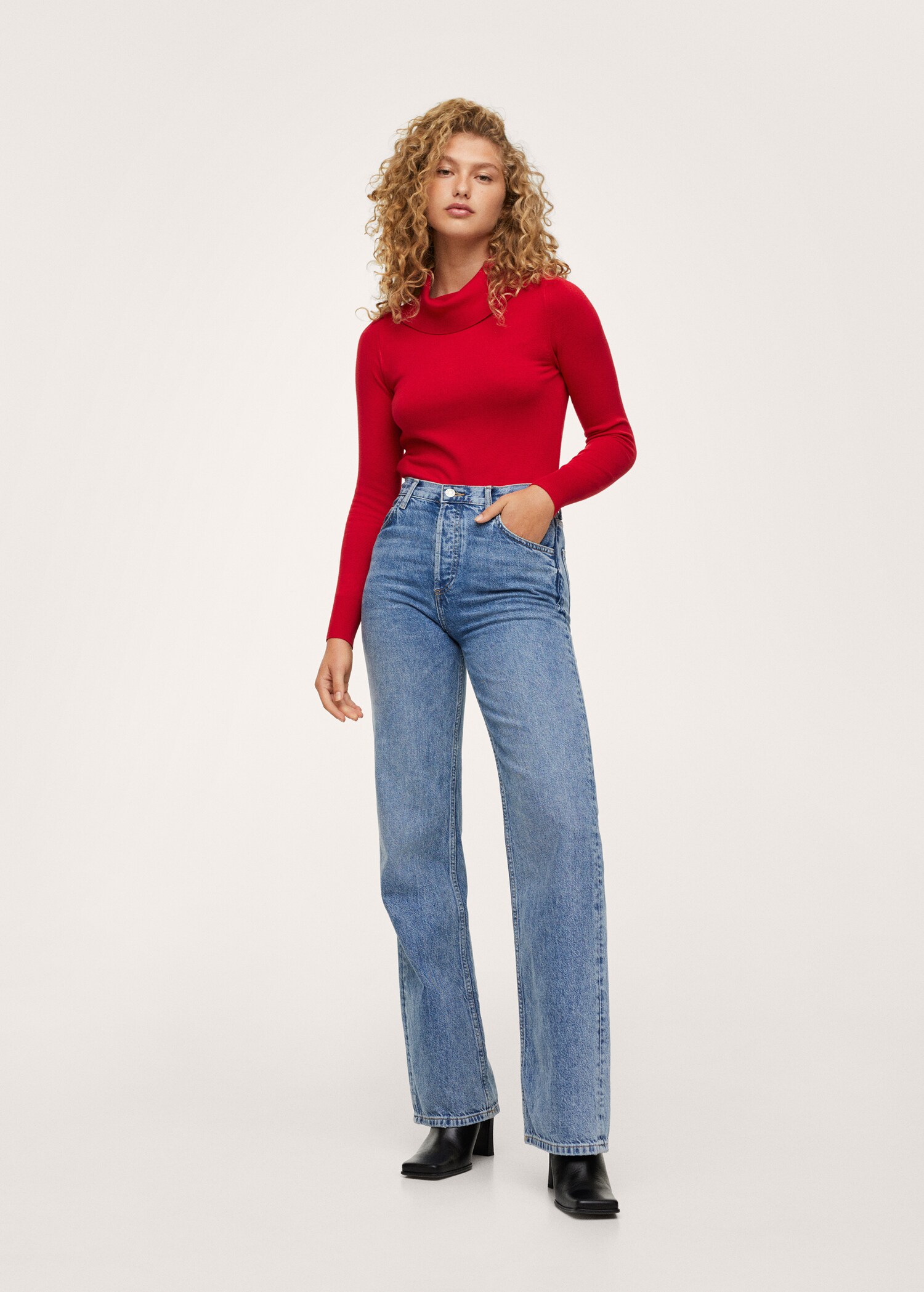Boat-neck knitted sweater - General plane