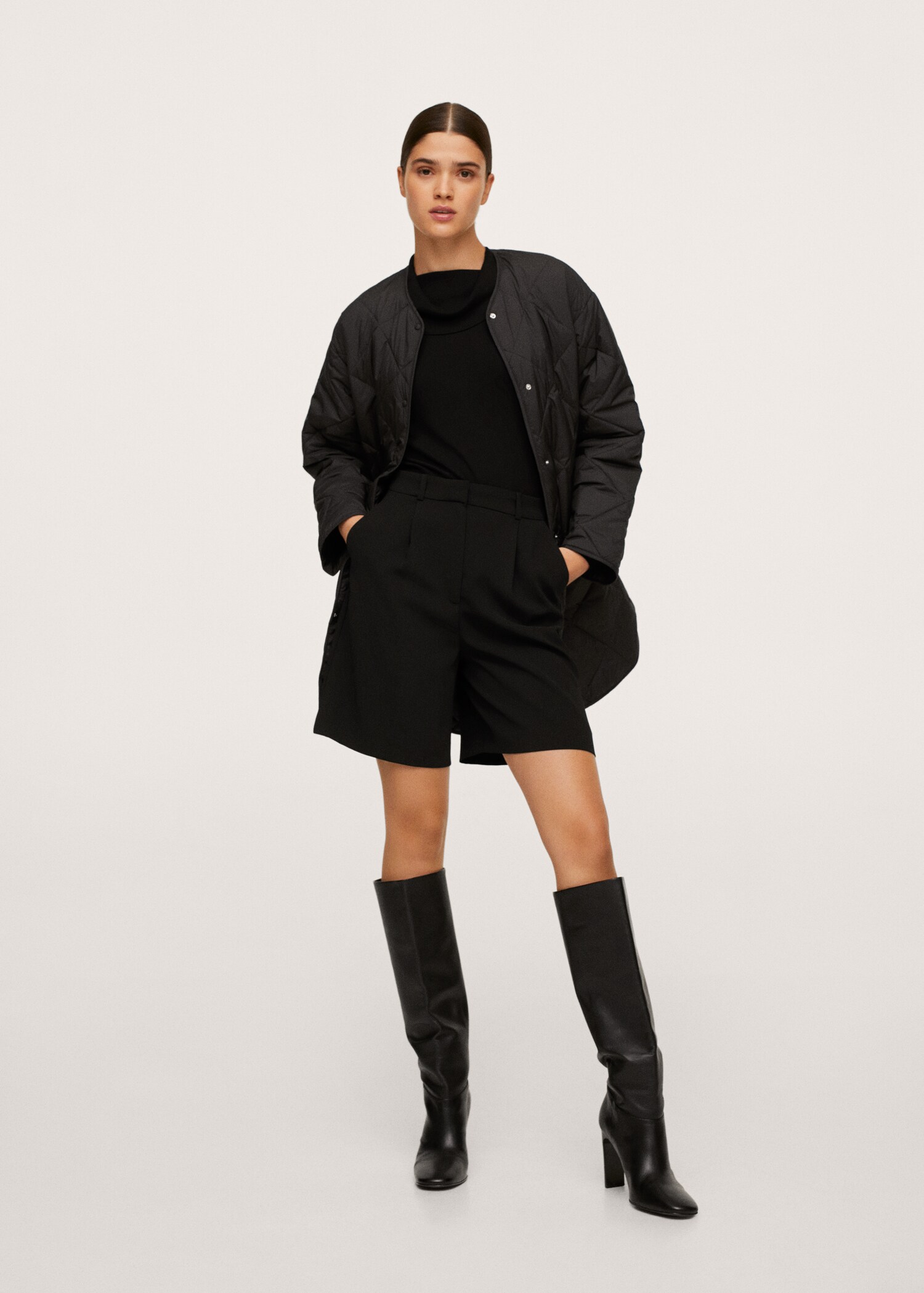 Boat-neck knitted sweater - General plane