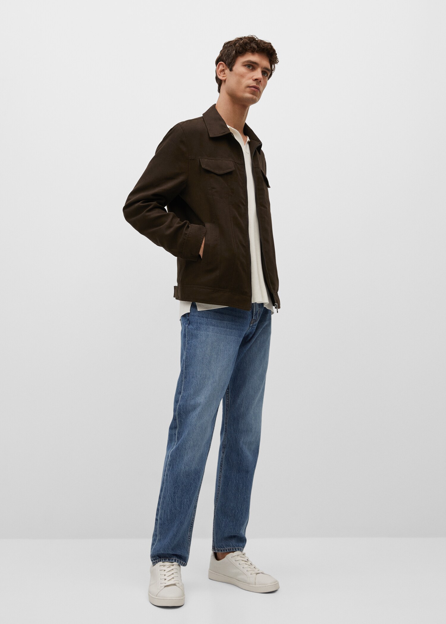 Chaqueta efecto ante - Plano general