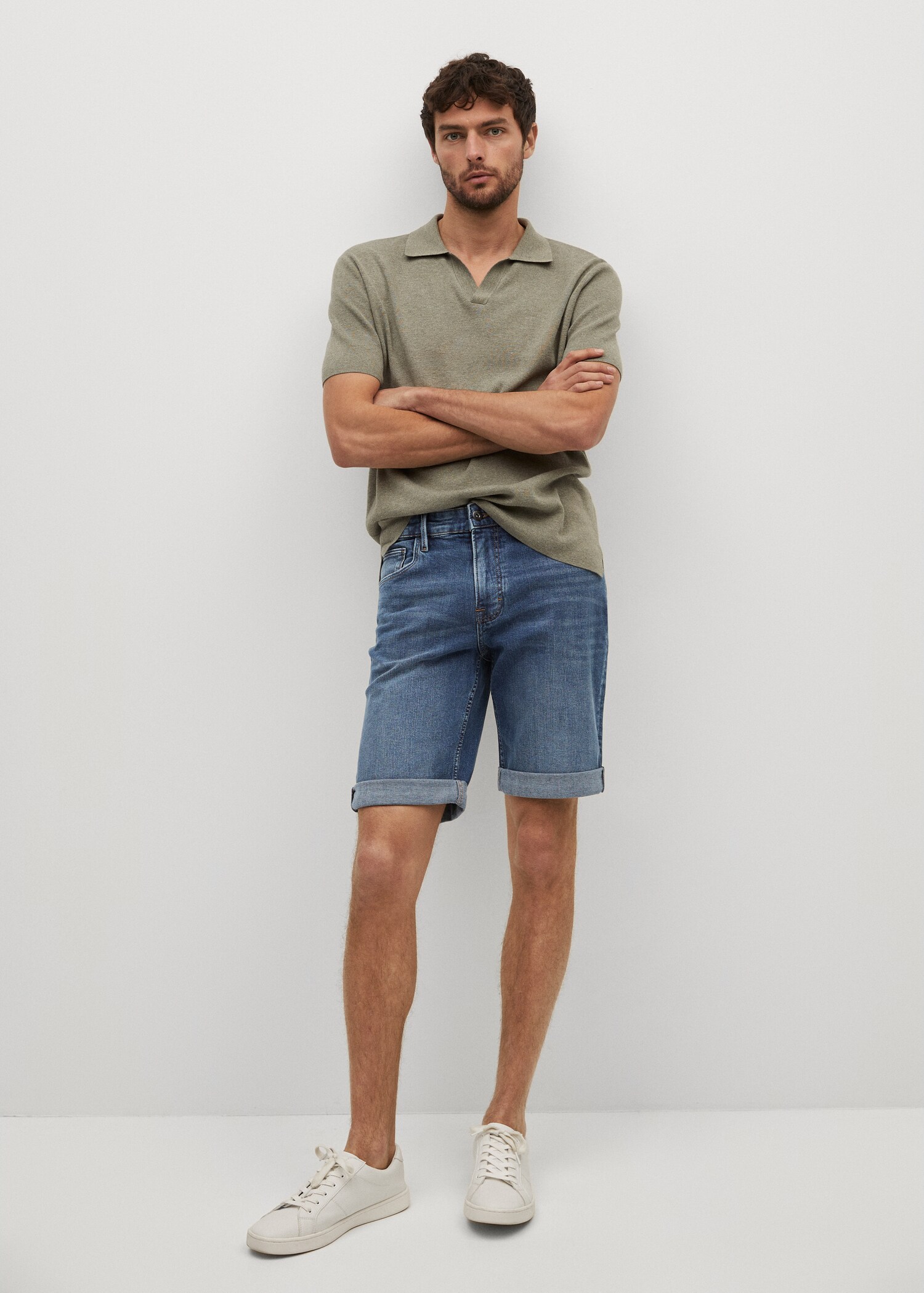Bermudas vaquera lavado oscuro - Plano general