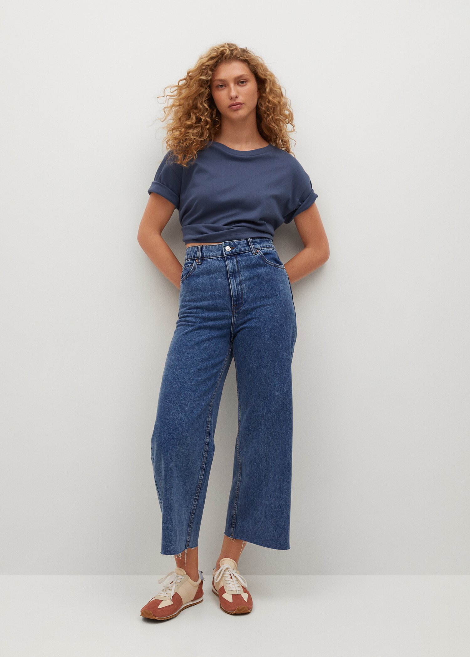 Jupe-culotte jean taille haute - Plan général