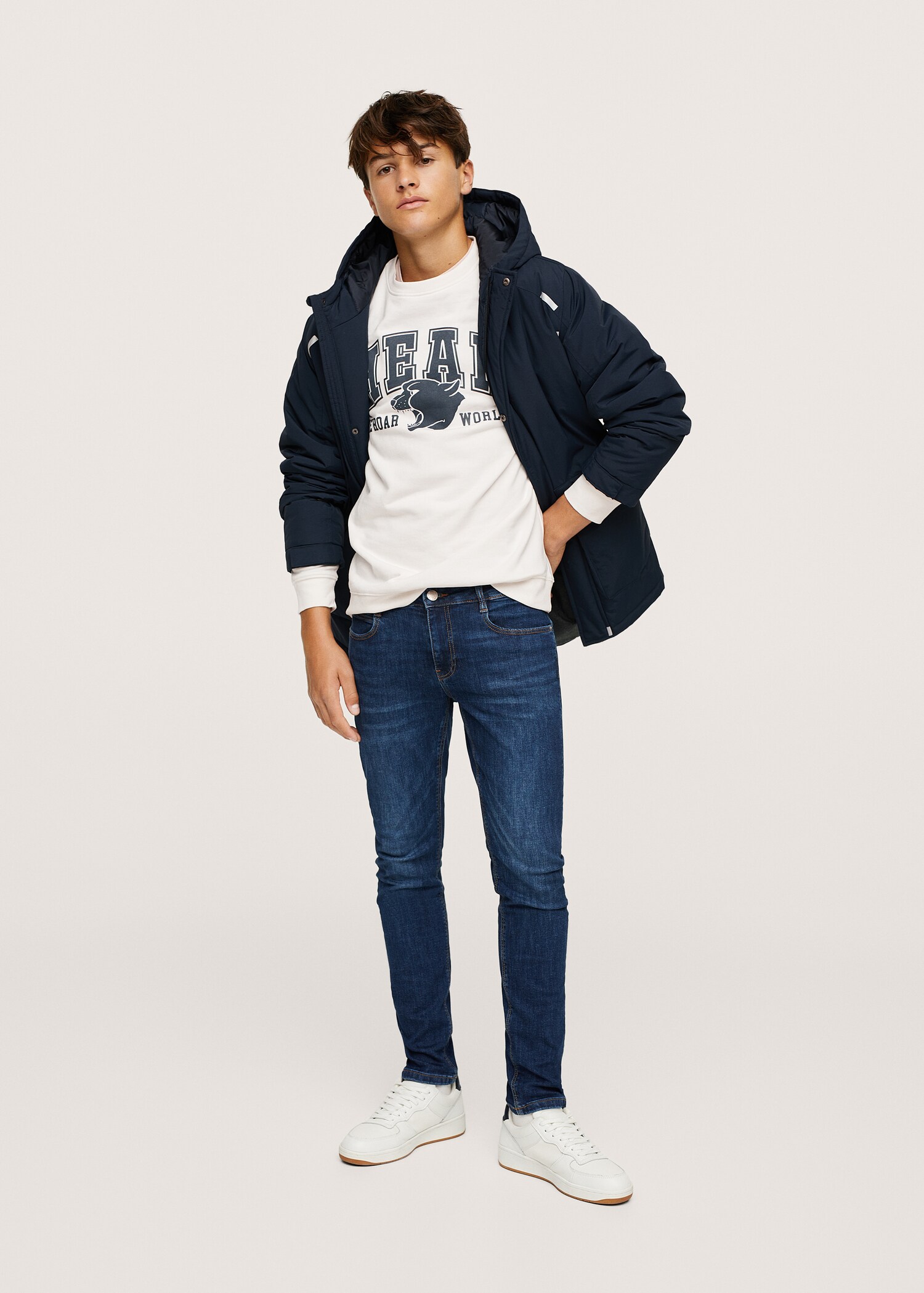 Sudadera mensaje estampado - Plano general