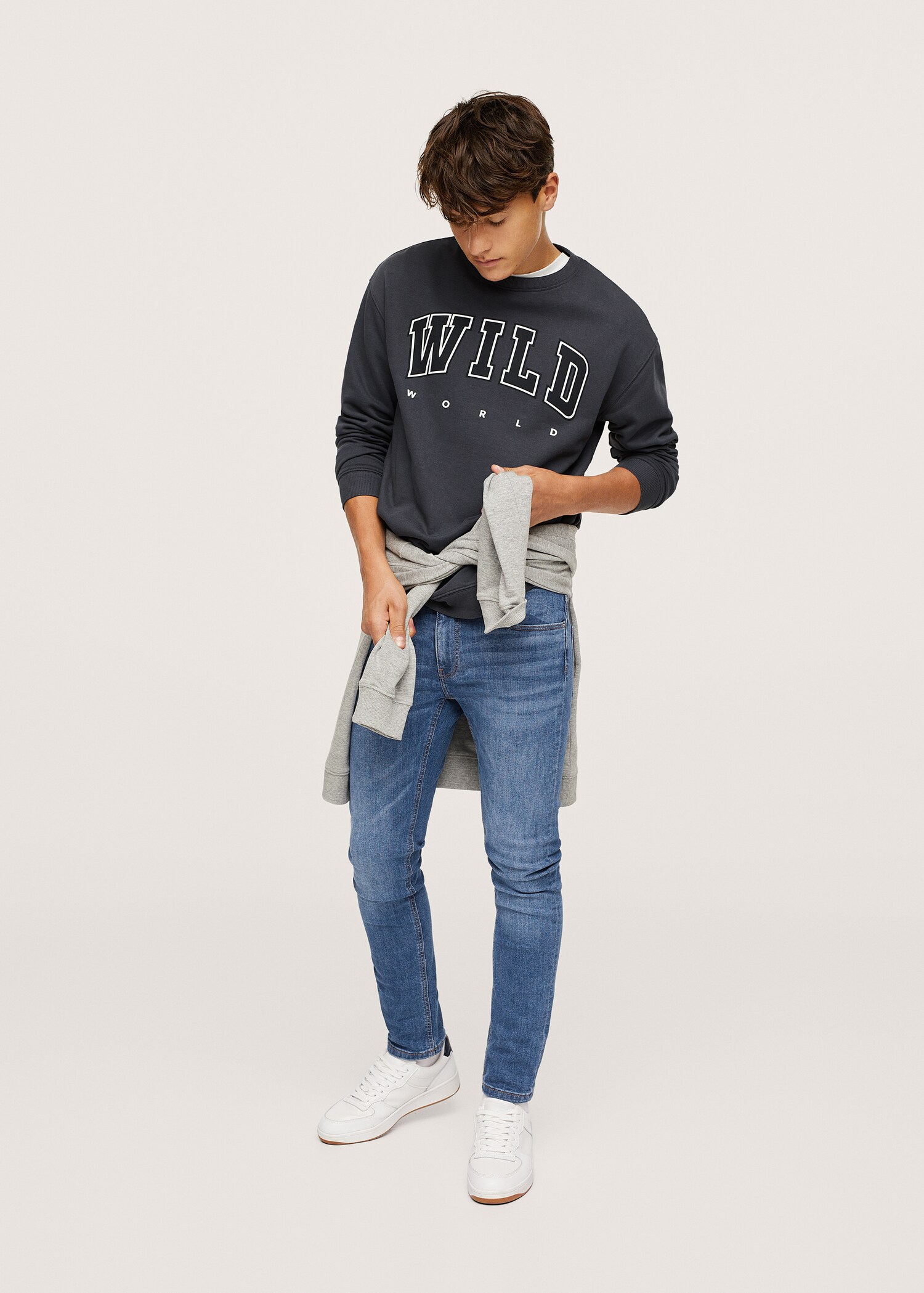 Sudadera mensaje estampado - Plano general