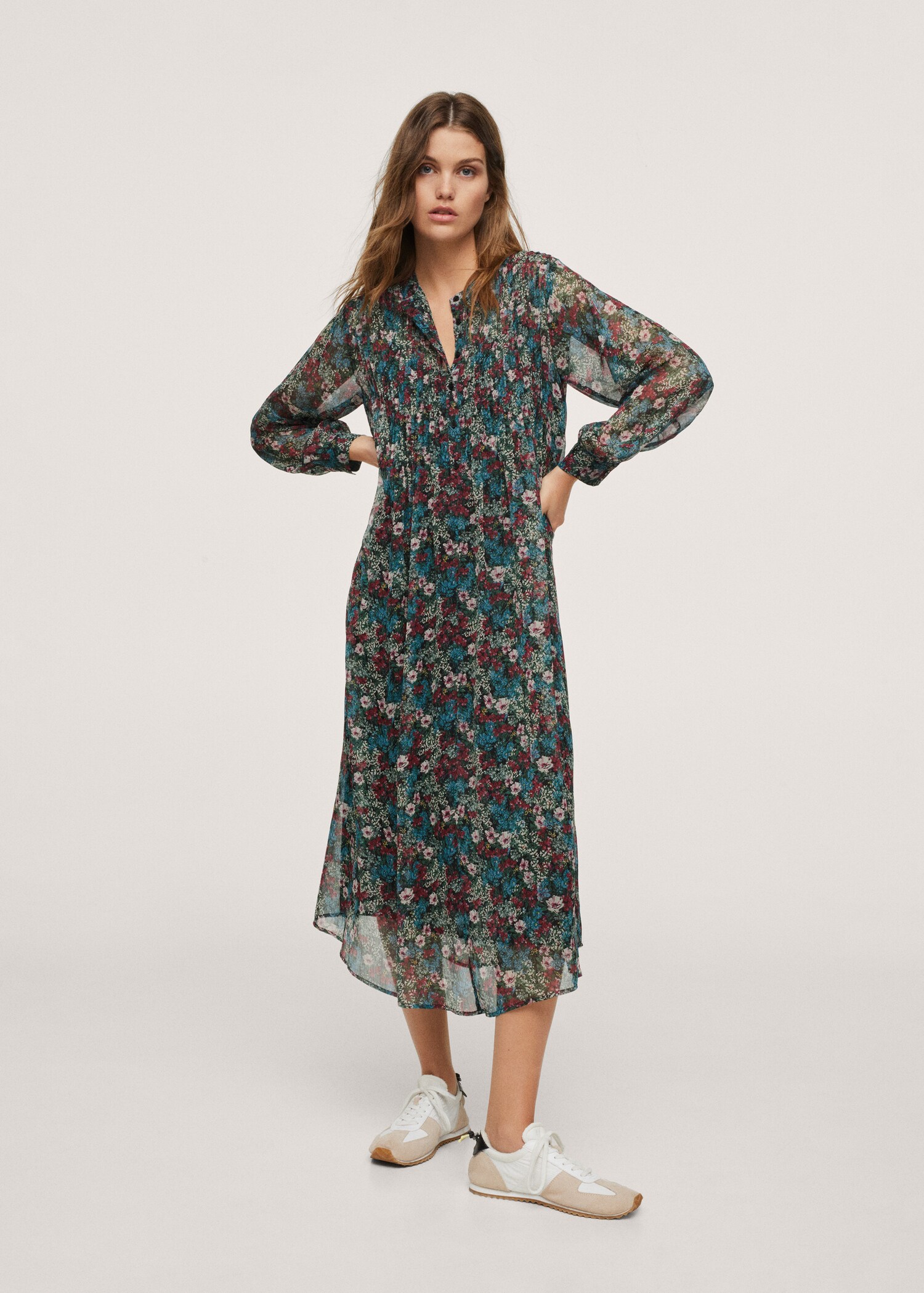 Vestido estampado floral - Plano general
