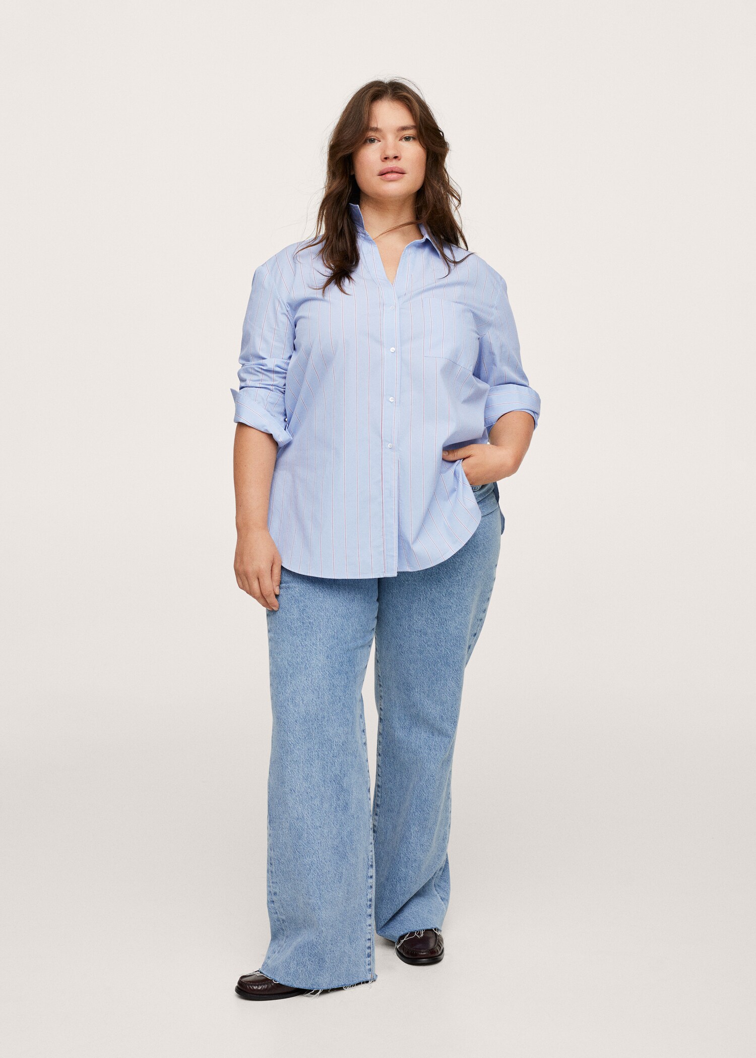 Camisa oversize rayas - Plano general