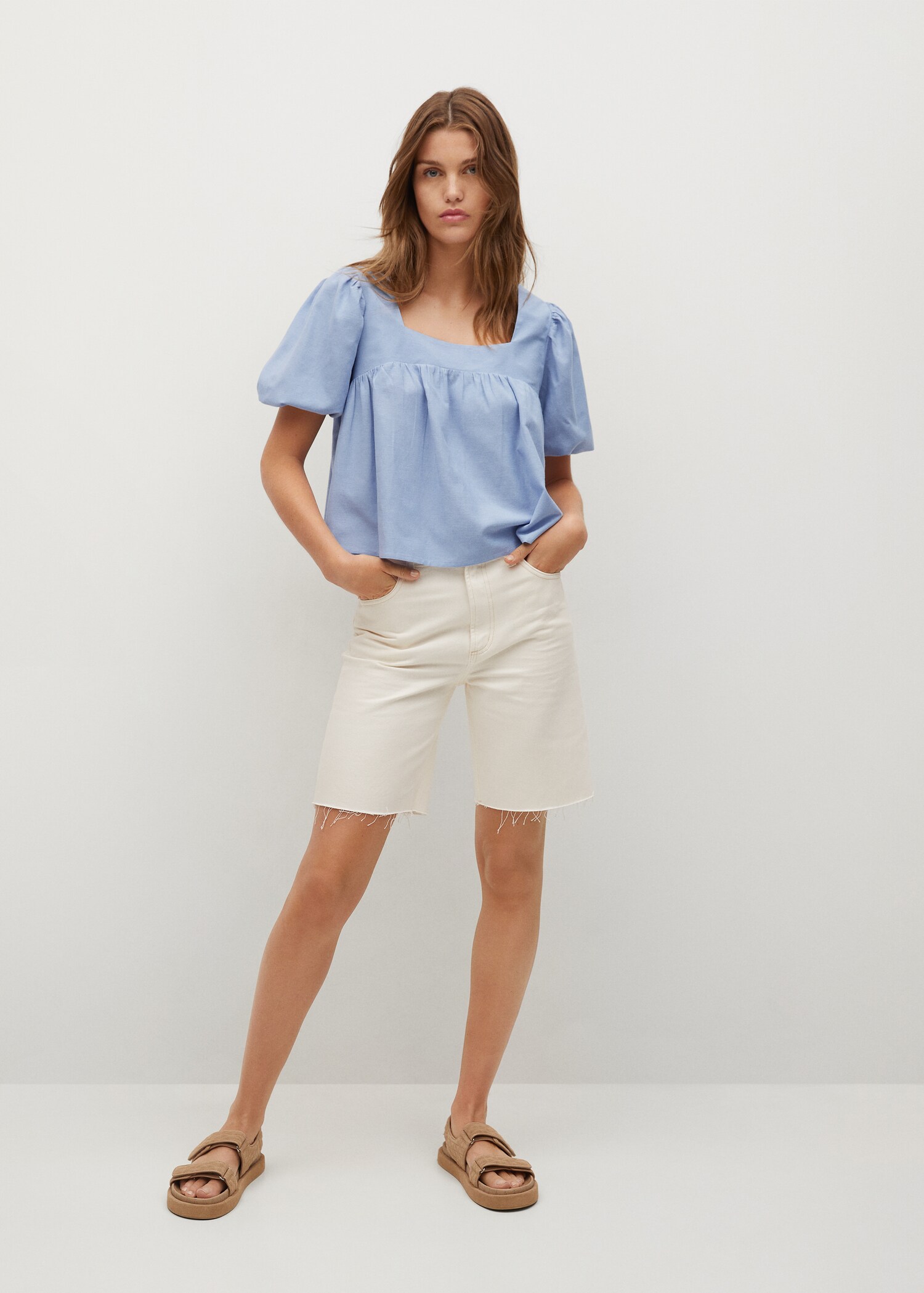Blusa crop algodón - Plano general