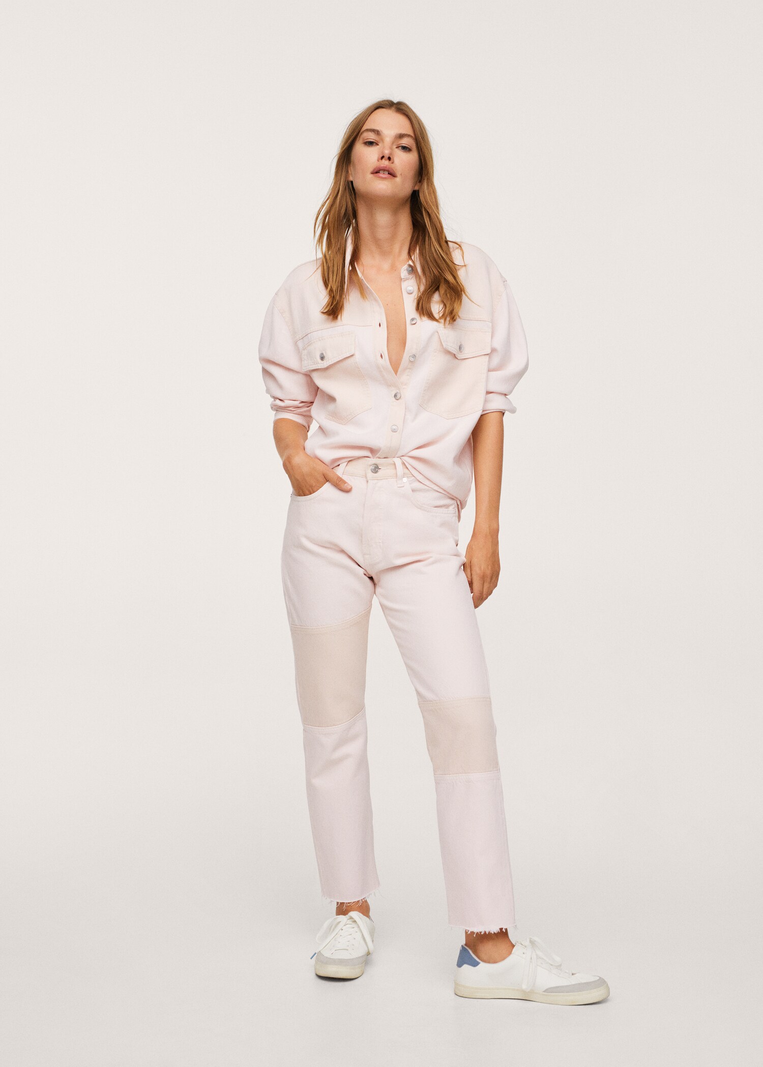 Contrasted pocketed shirt - General plane