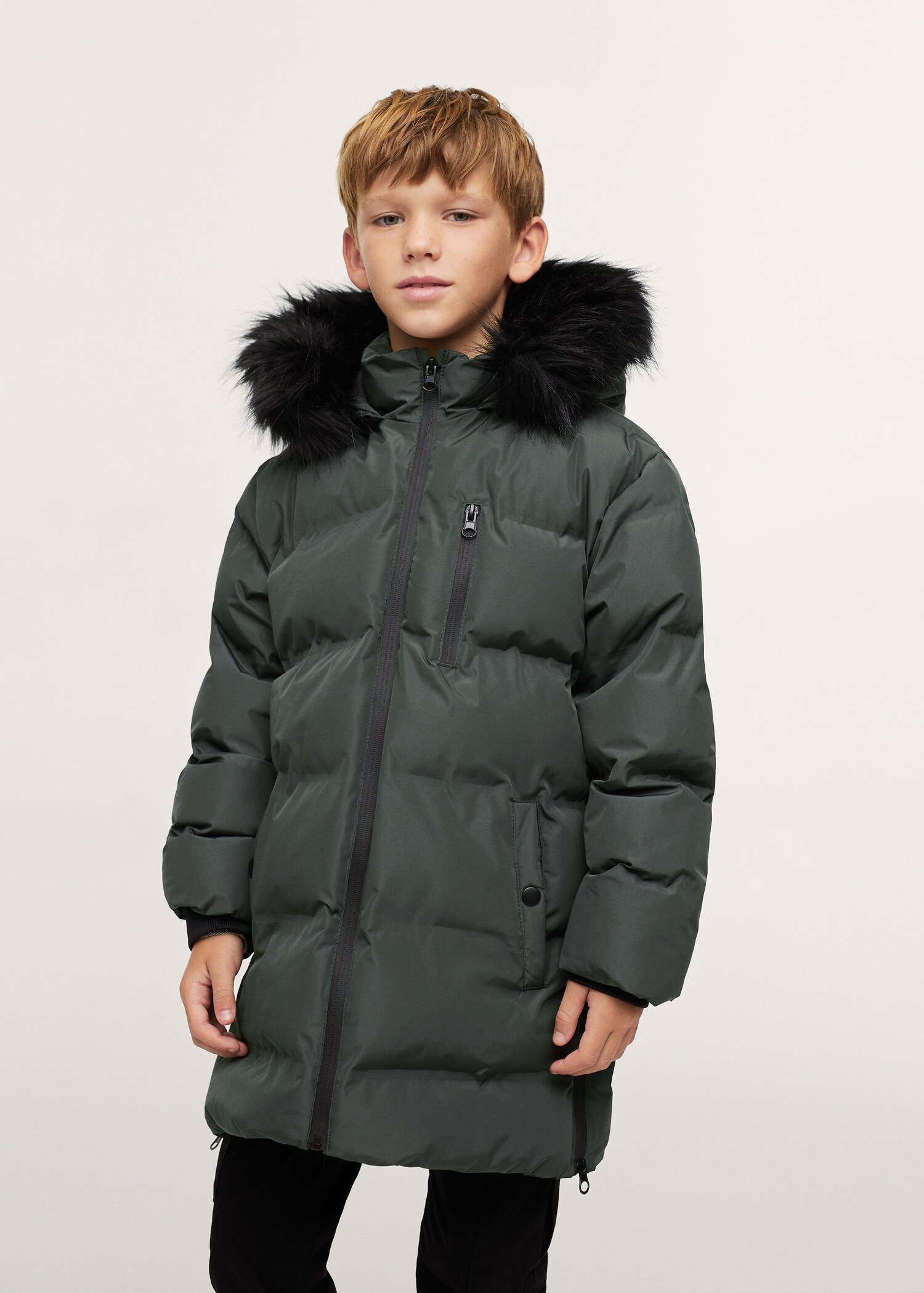 Anorak acolchado capucha desmontable - Plano general