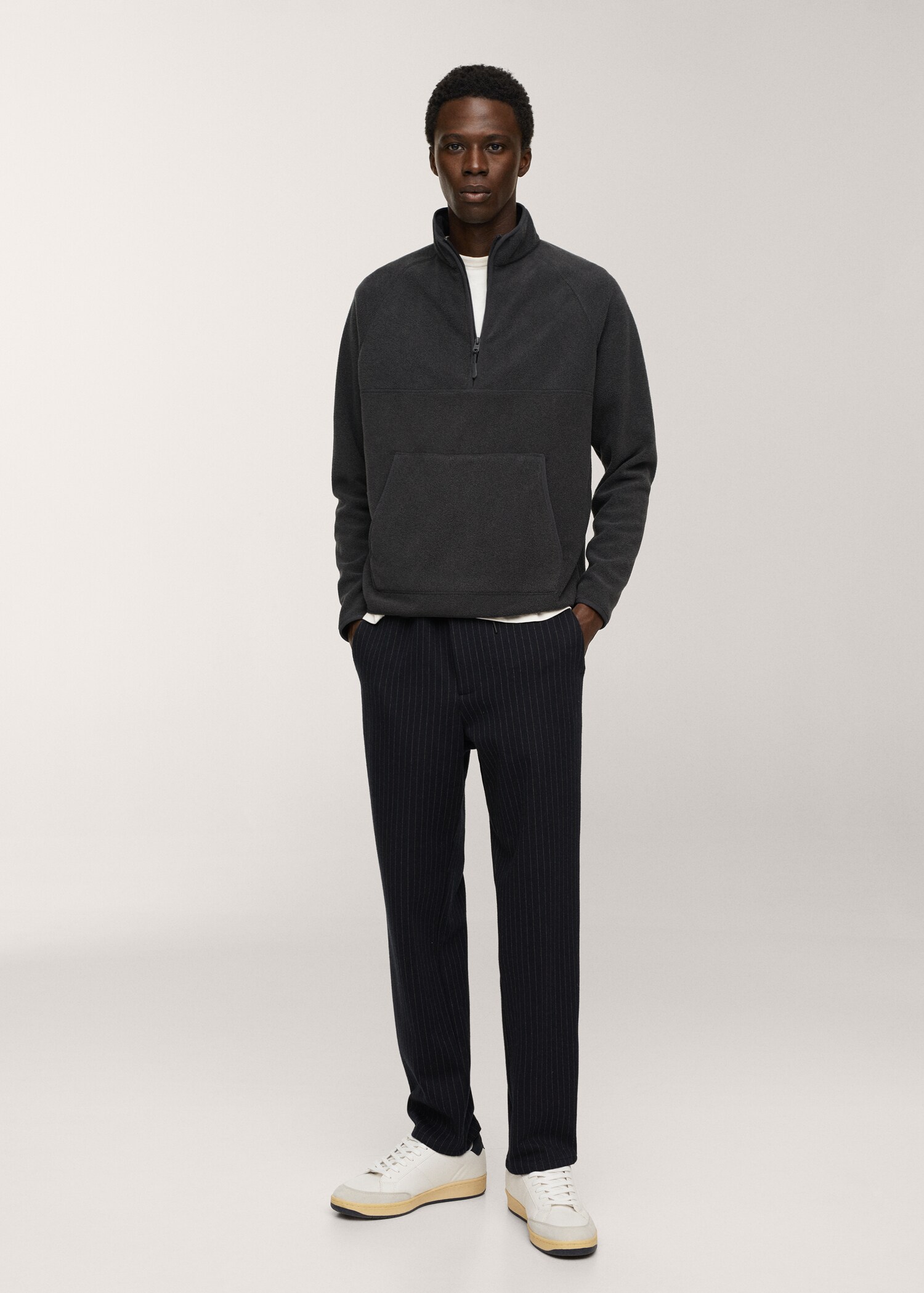 Zip-neck fleece sweatshirt - General plane