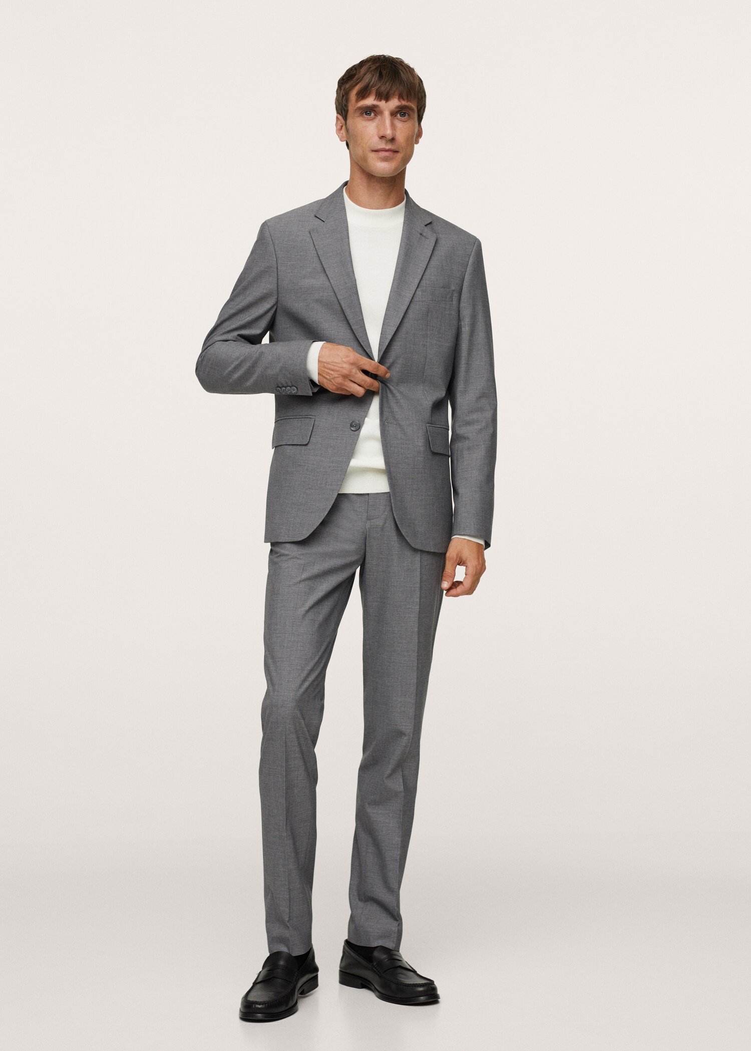 Americana traje slim fit microestructura - Plano general