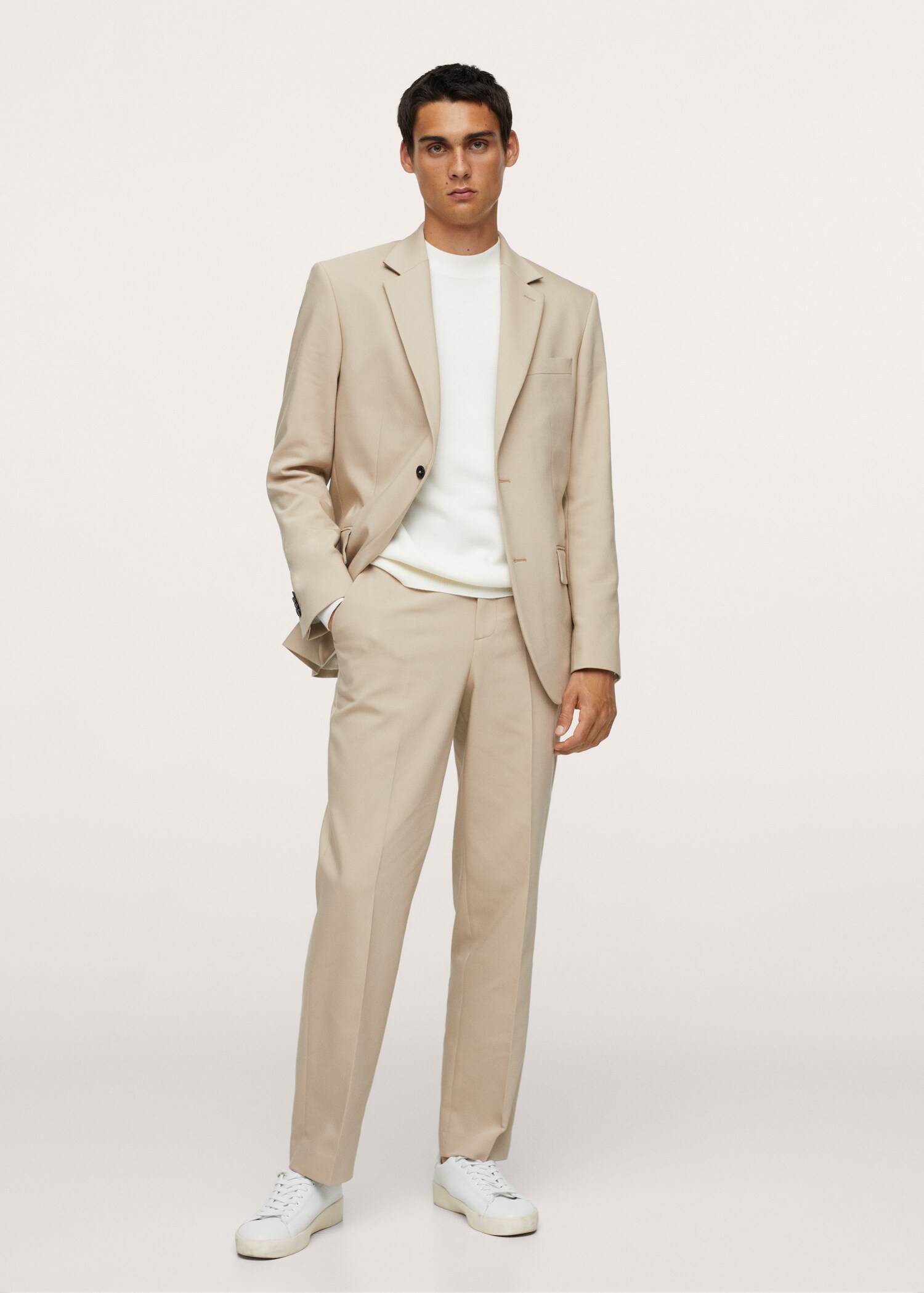 Pantalón traje cintura elástica - Plano general