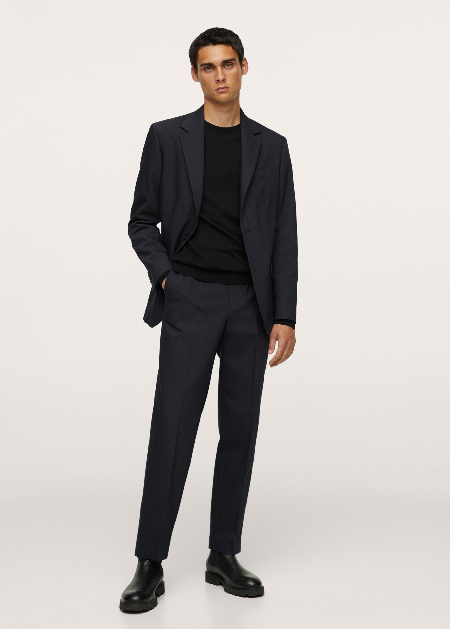 Pantalón traje cintura elástica - Plano general