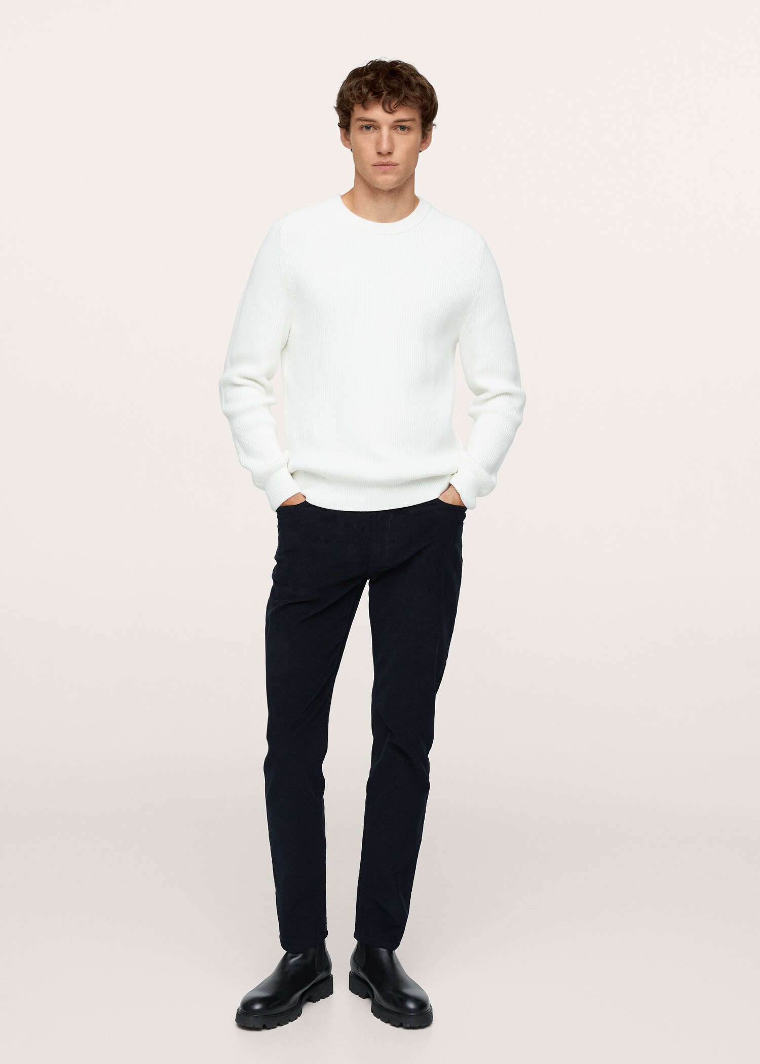 Manšestrové kalhoty slim fit - Celkový náhled