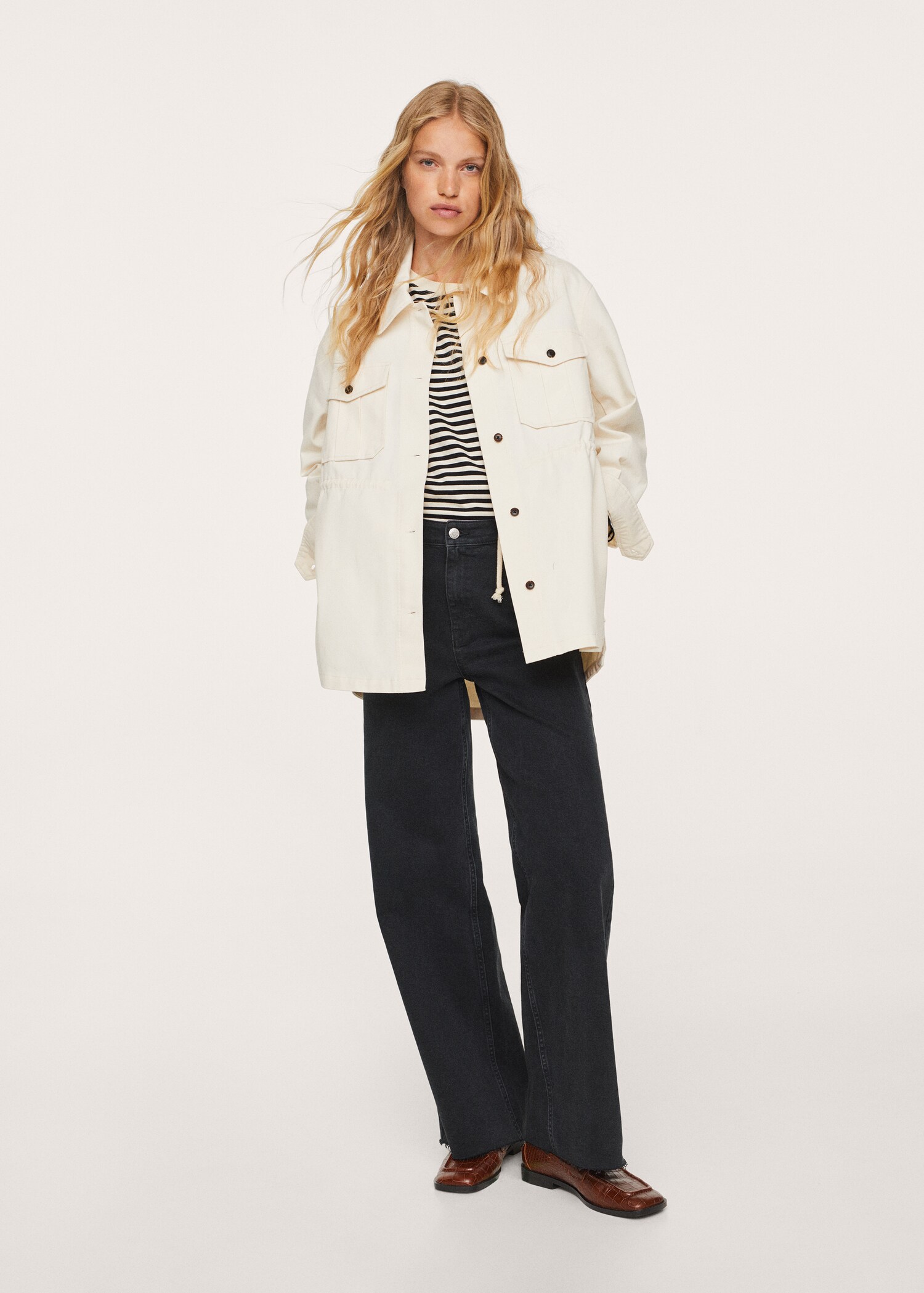 Jeans wideleg tiro alto - Plano general