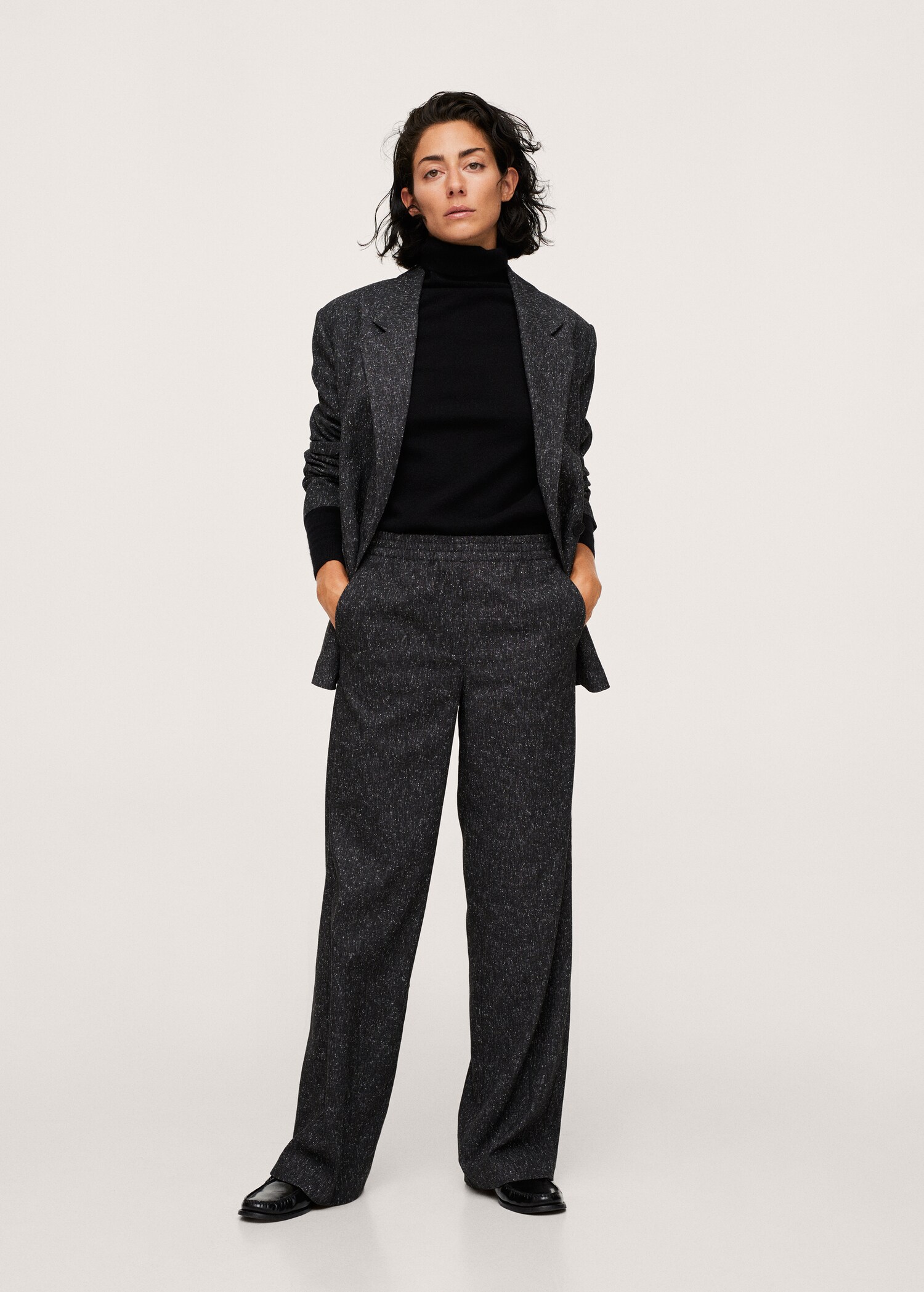 Flecked suit trousers - General plane