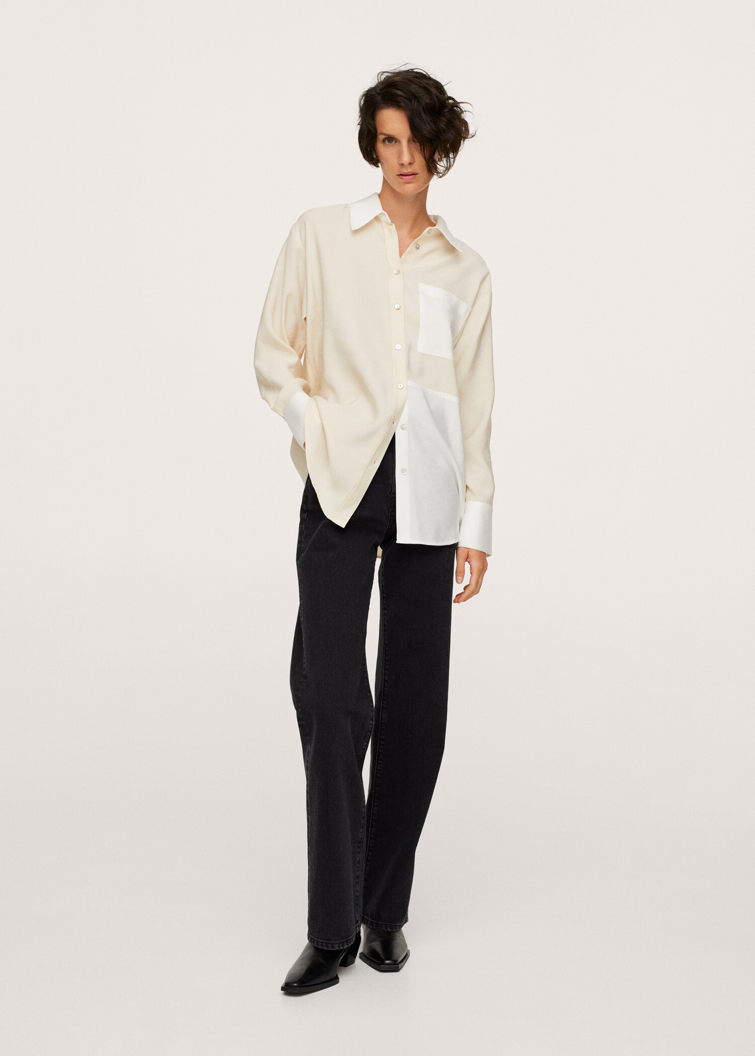 Camisa modal bolsillo - Plano general