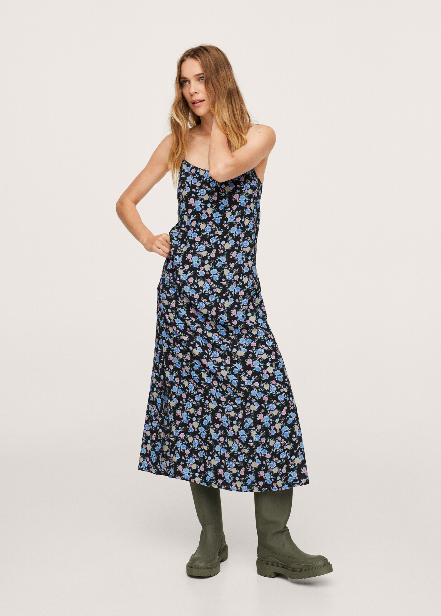 Vestido fluido estampado - Plano general