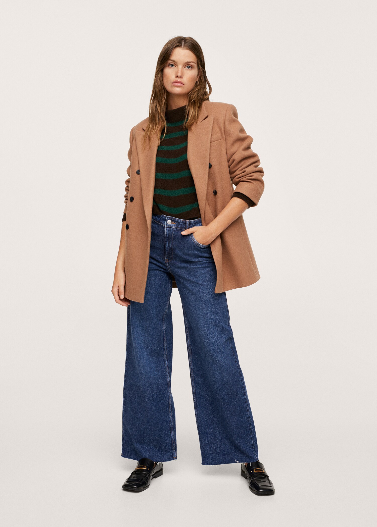 Jeans wideleg tiro alto - Plano general