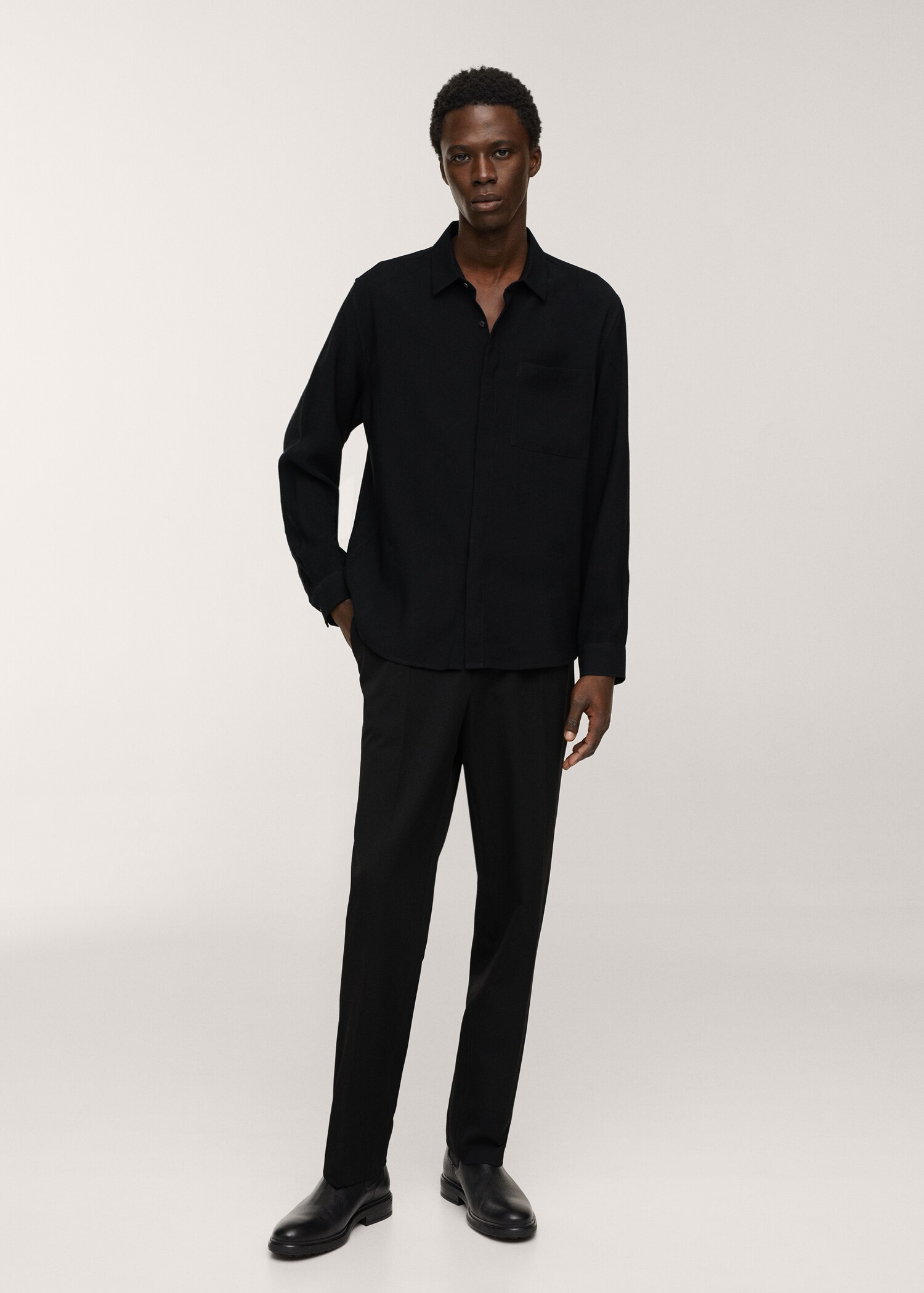 Camisa regular fit viscosa  - Plano general