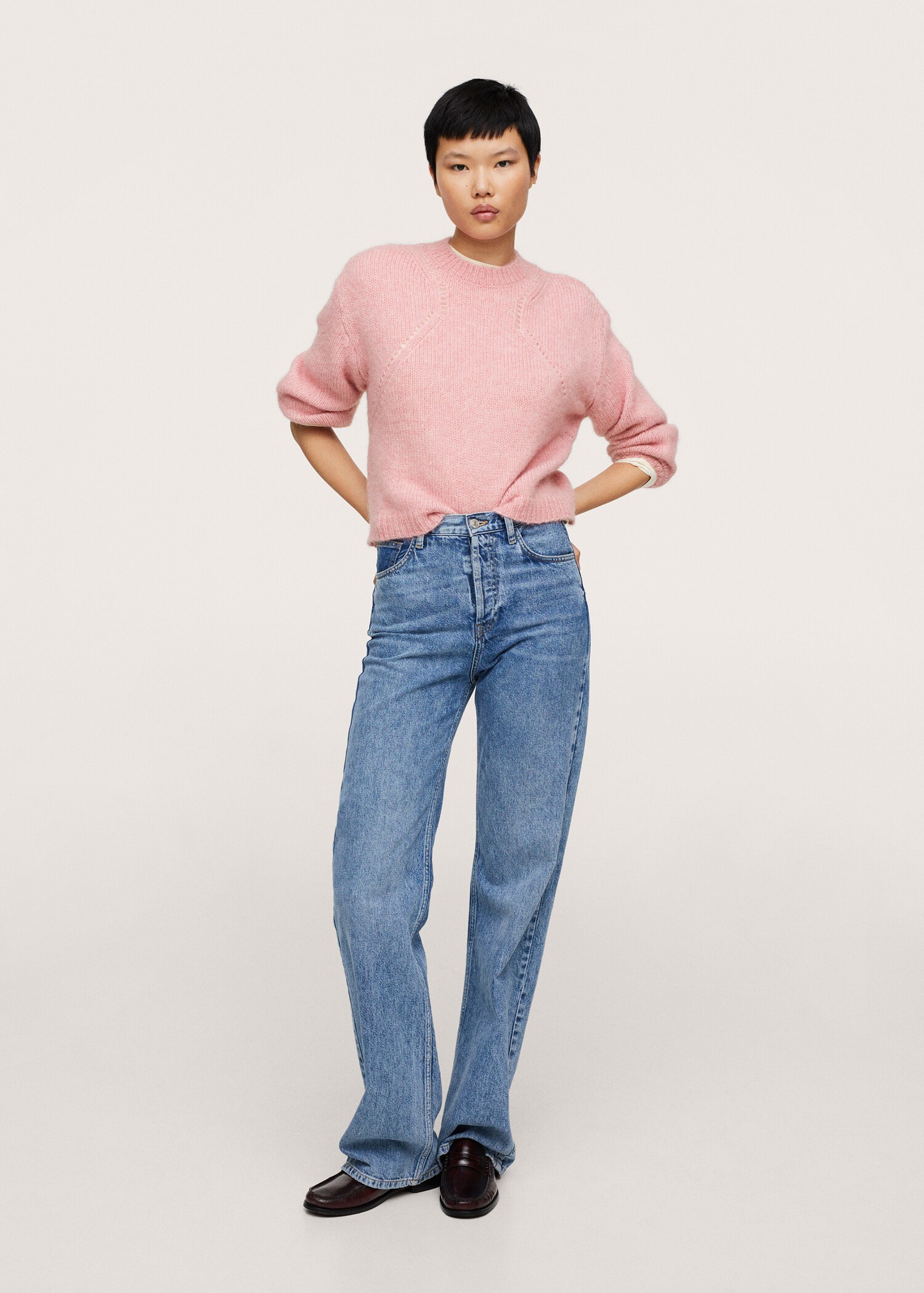 Knitted cropped sweater - General plane