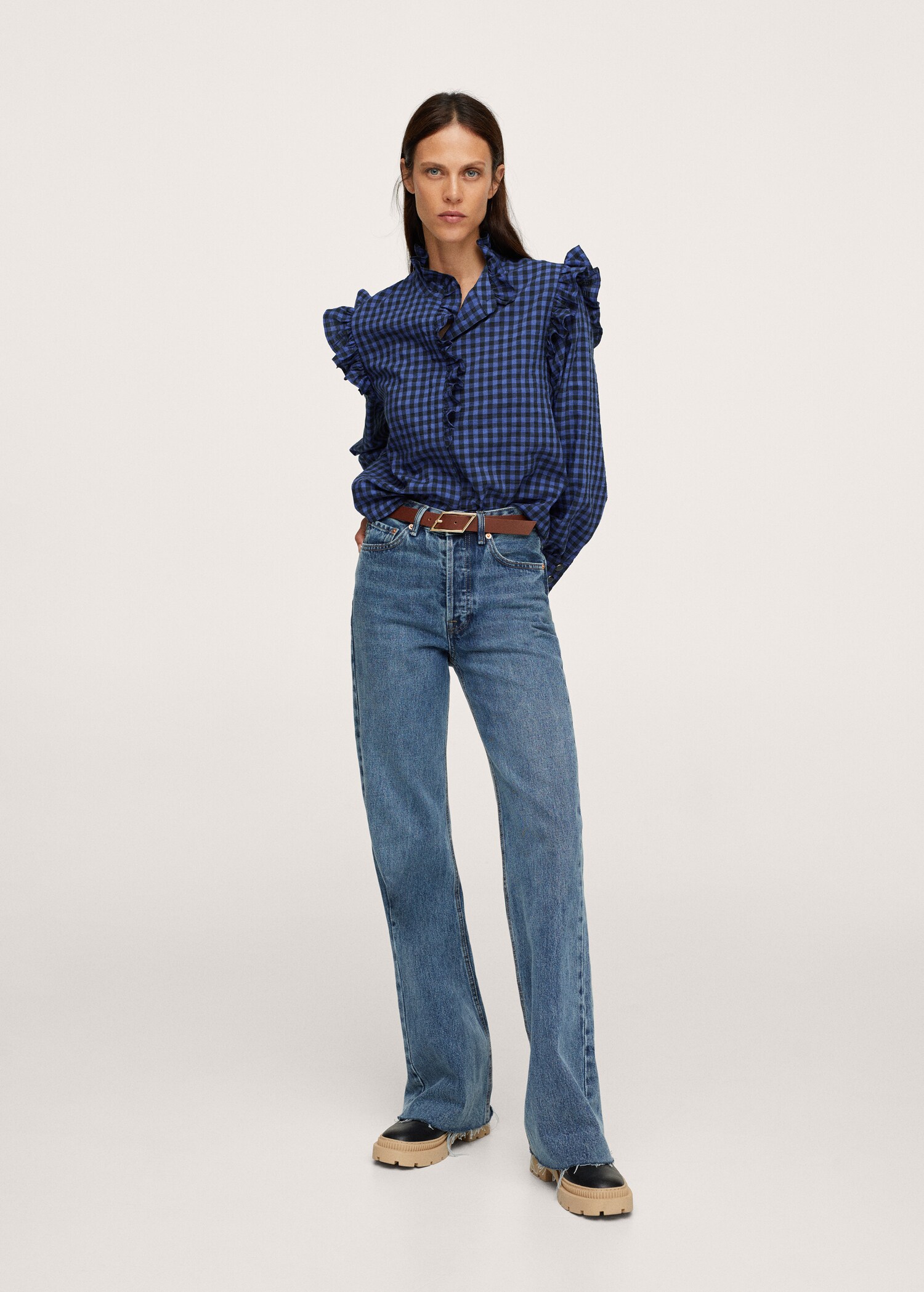 Blusa estampada volantes - Plano general