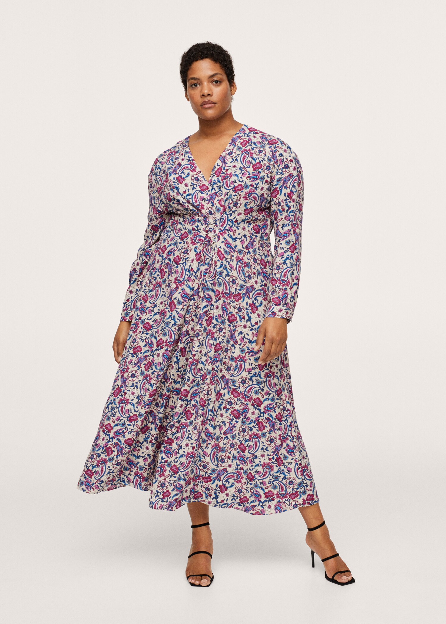 Kleid mit Blumendruck - Allgemeine Ansicht