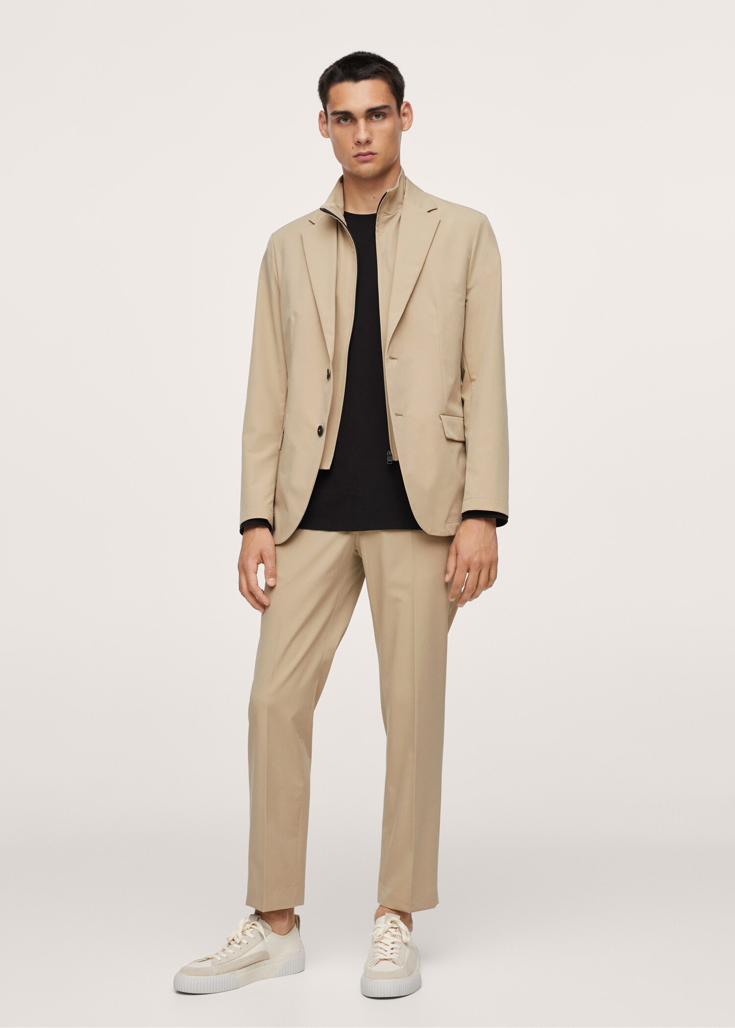 Slim fit technical packable suit blazer - General plane