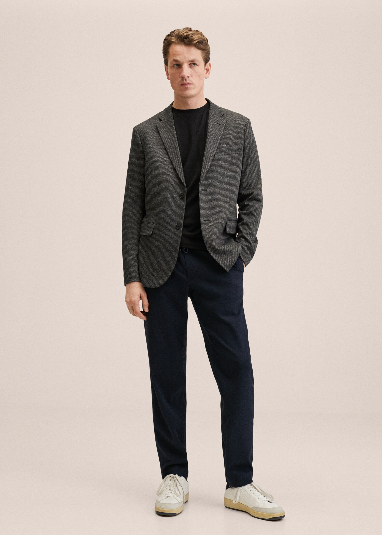 Žíhané sako slim fit - Celkový náhled