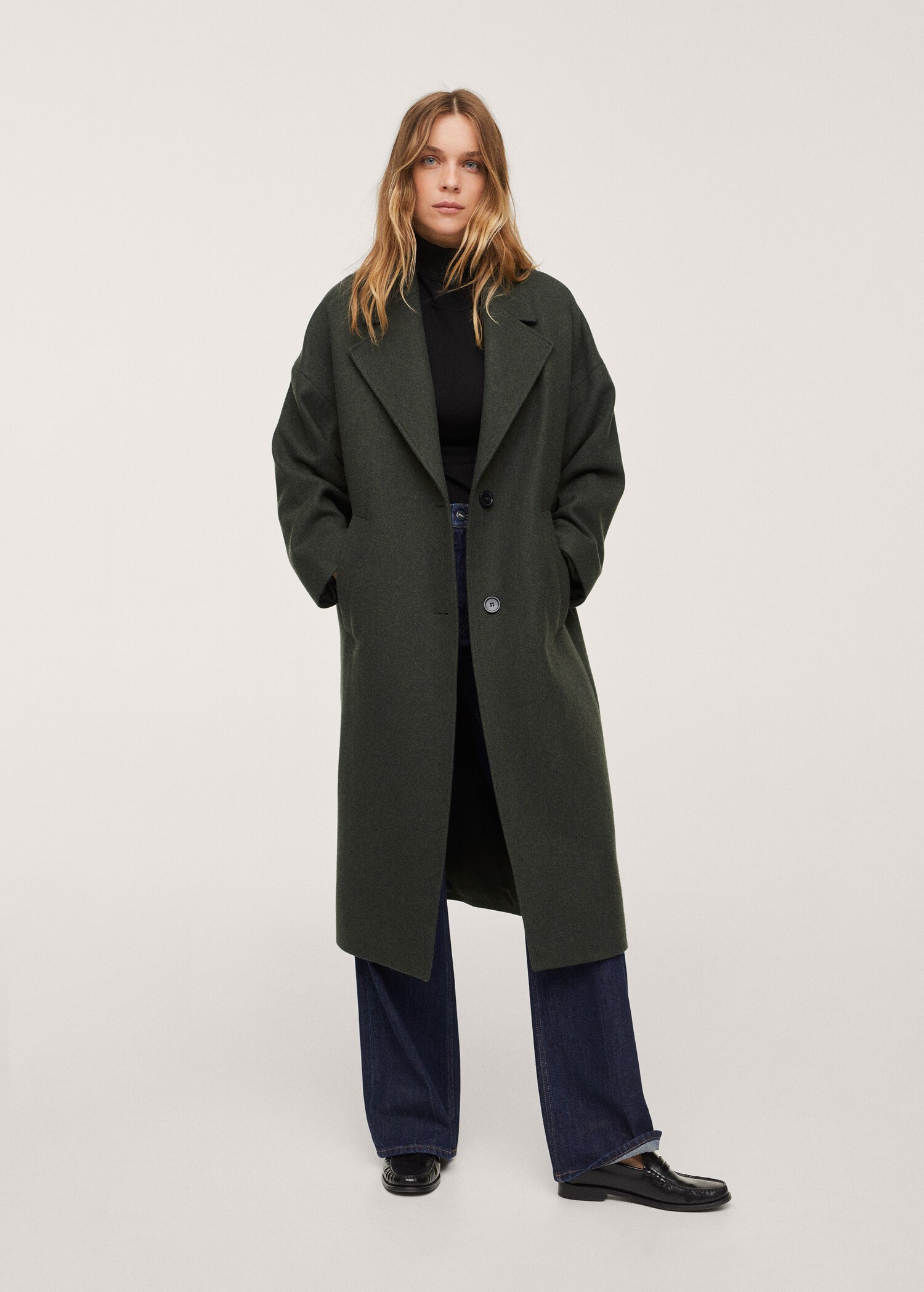 Lapels wool coat - General plane