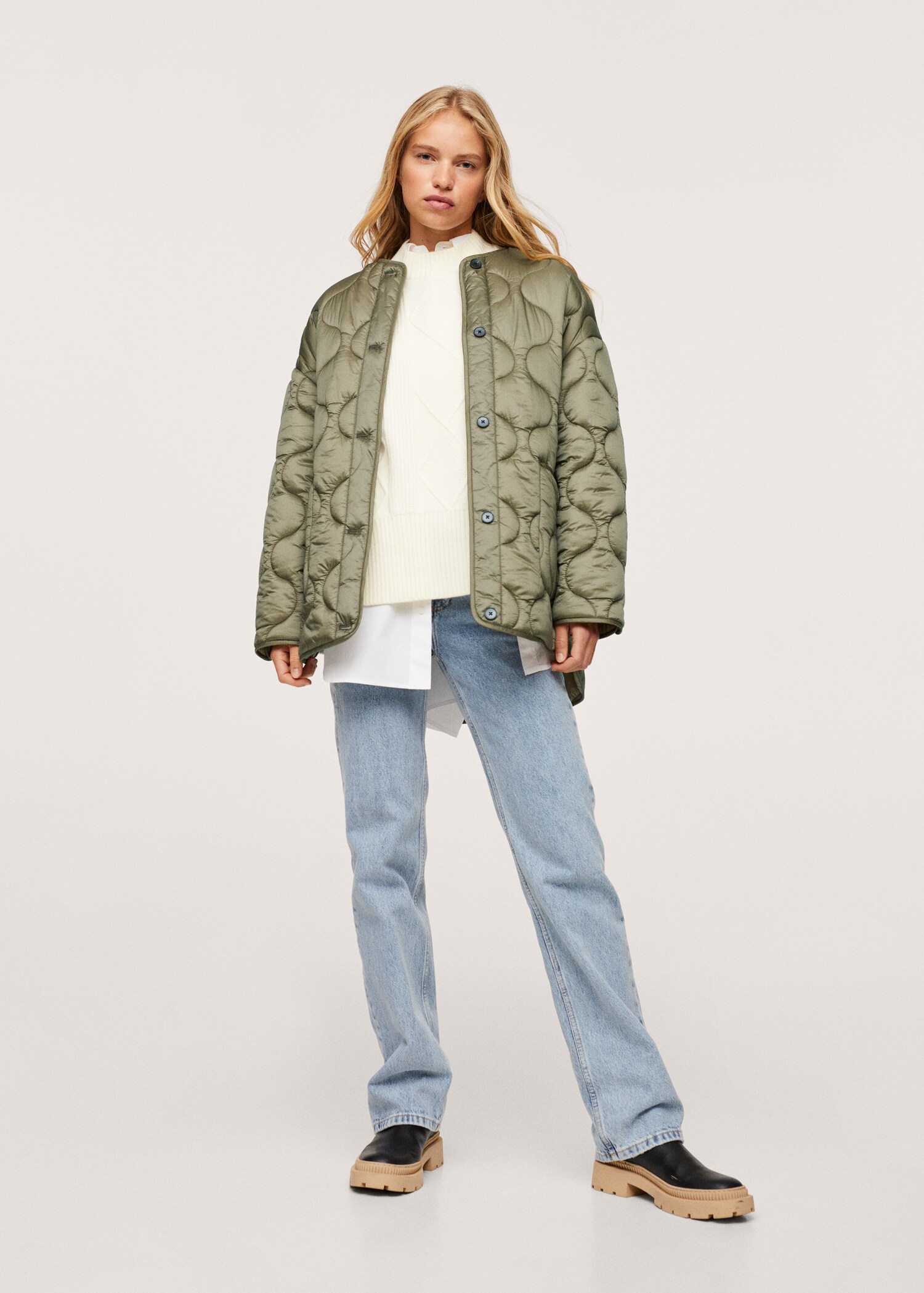 Anorak acolchado satinado - Plano general