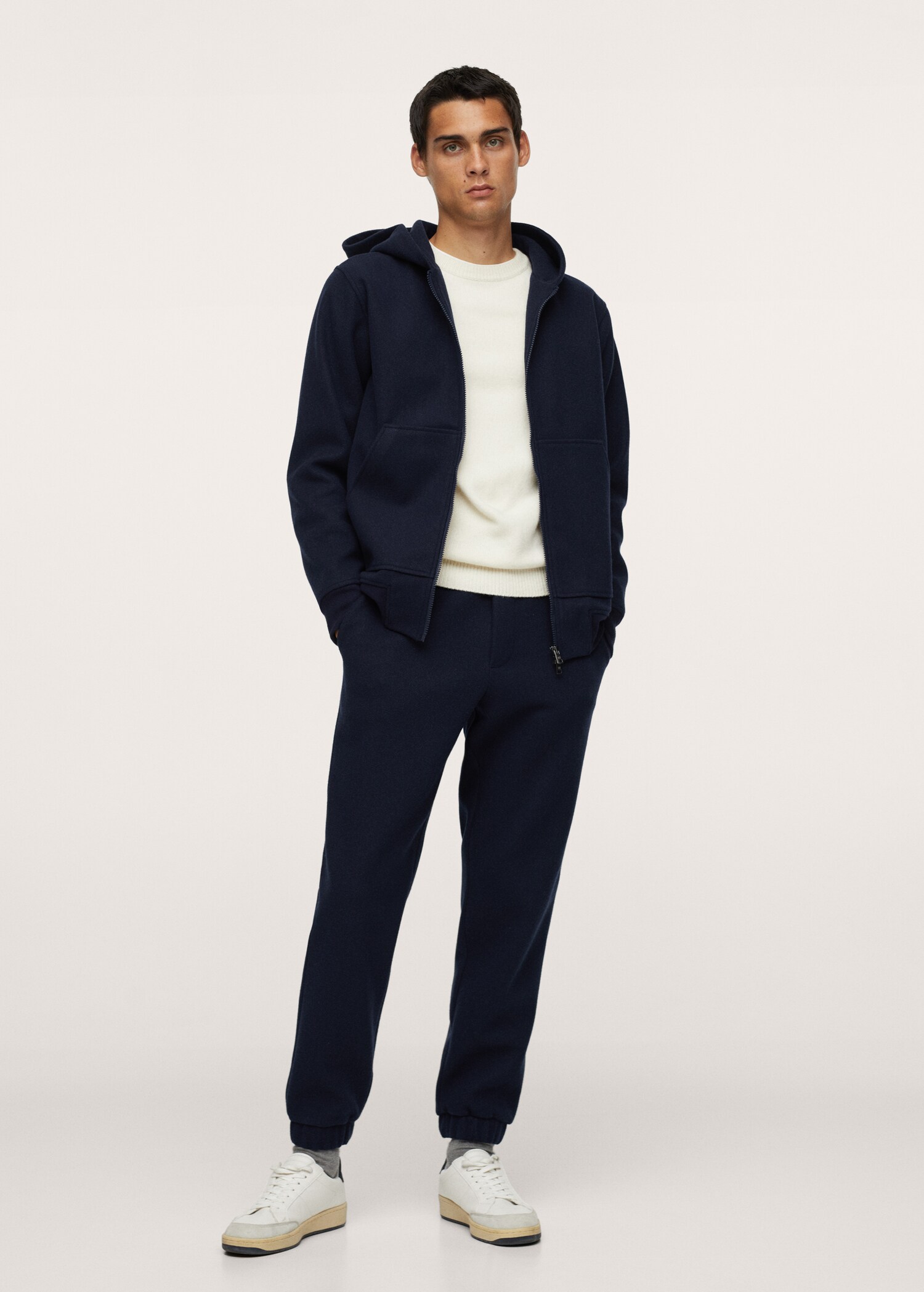 Sudadera textura cremallera - Plano general