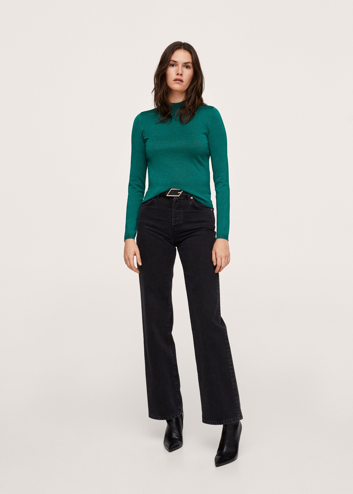 Feiner Pullover mit Metallic-Effekt - Allgemeine Ansicht