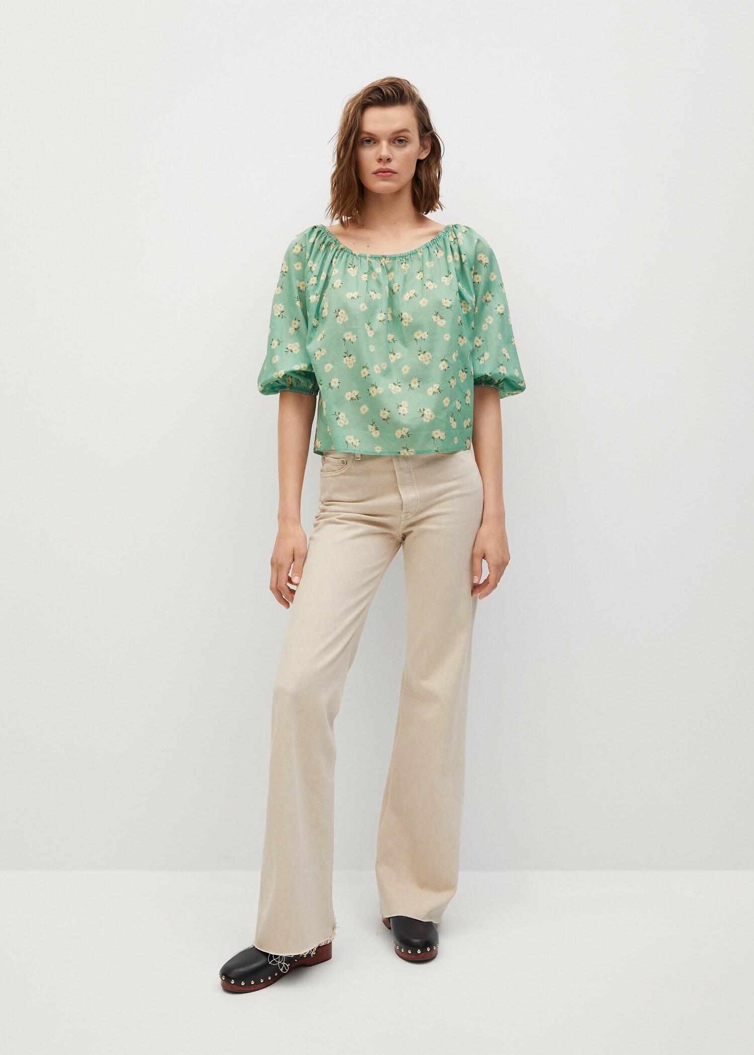 Blusa algodón estampada - Plano general