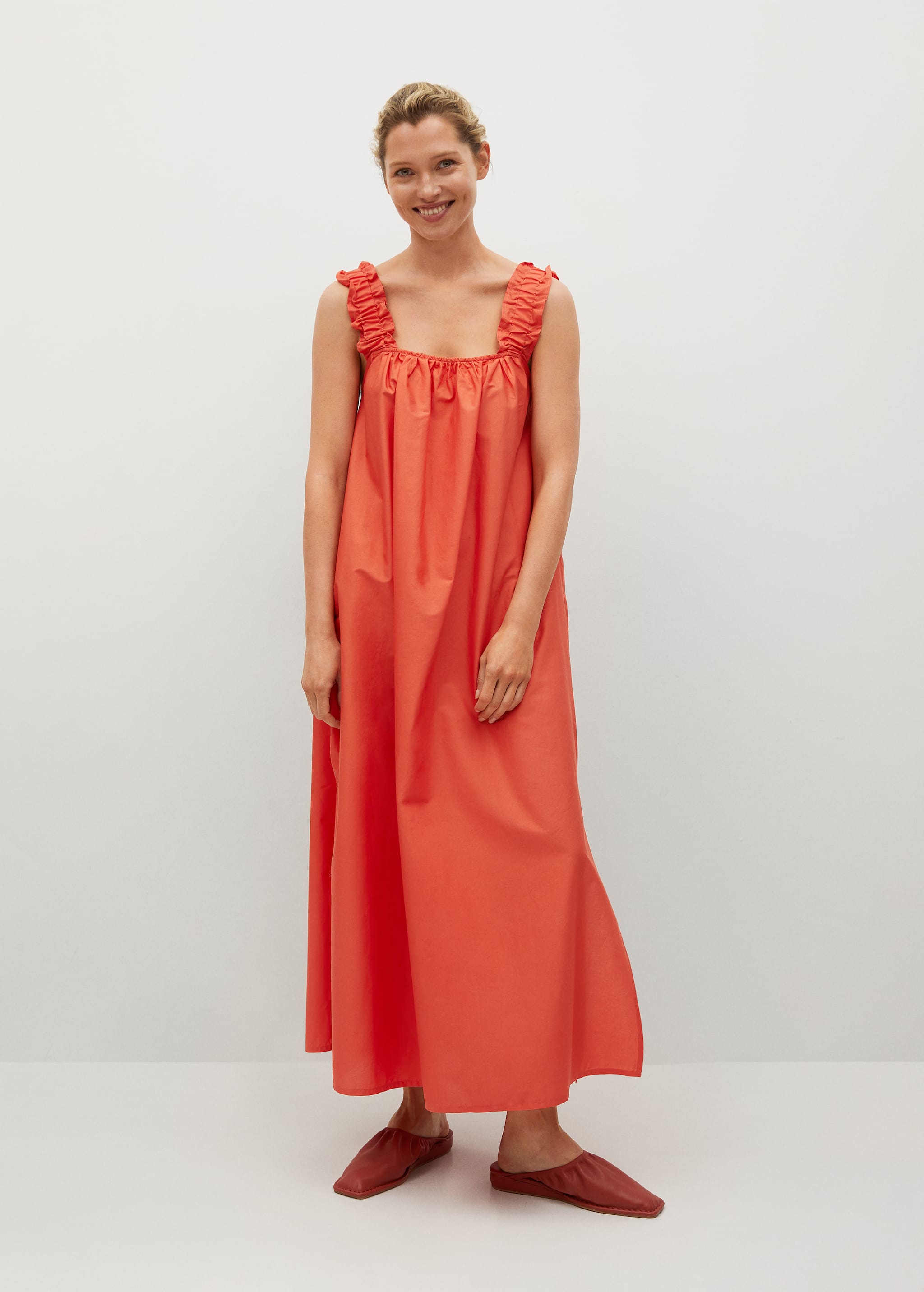Midi-Kleid aus 100 % Baumwolle - Allgemeine Ansicht