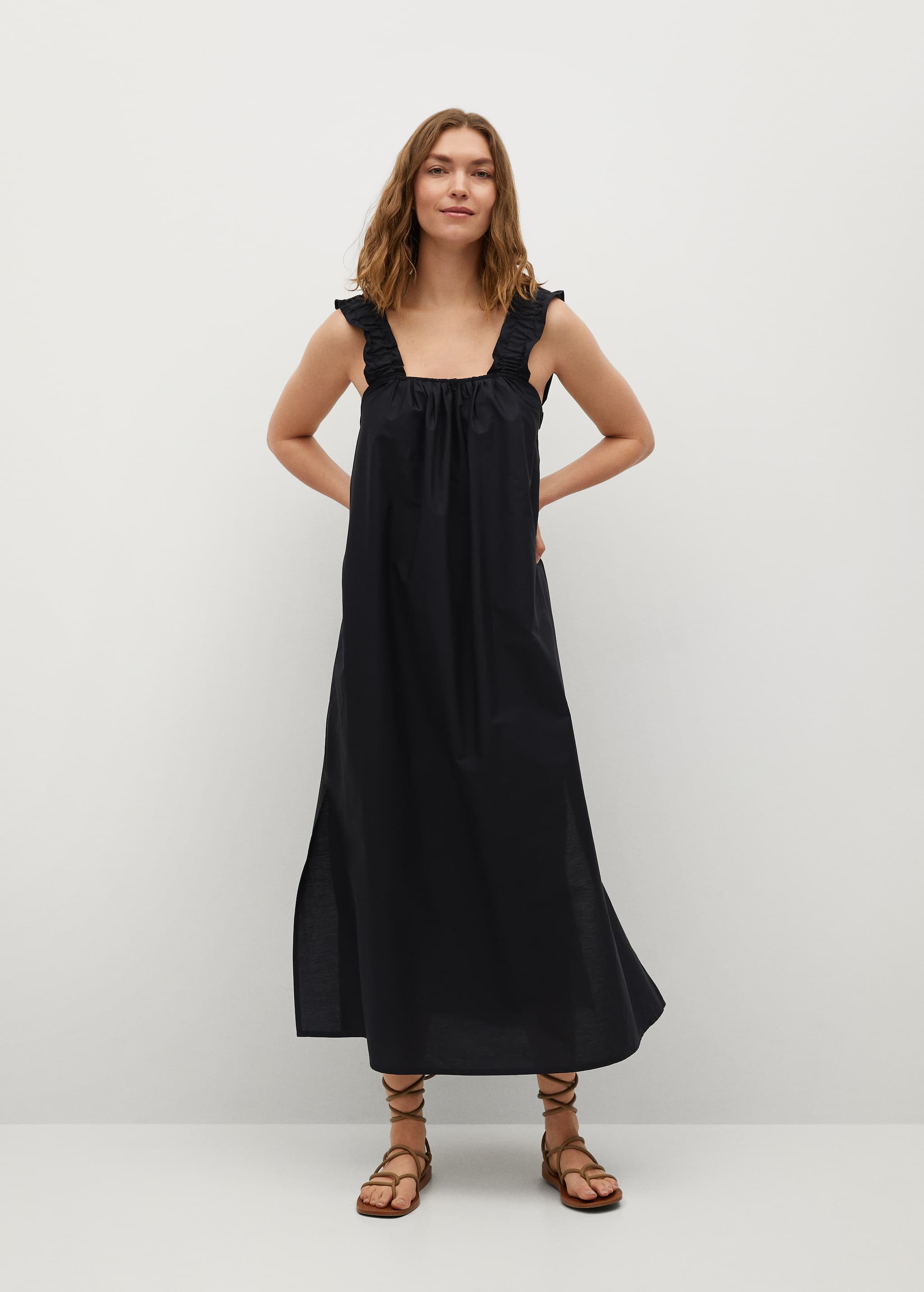 Midi-Kleid aus 100 % Baumwolle - Allgemeine Ansicht