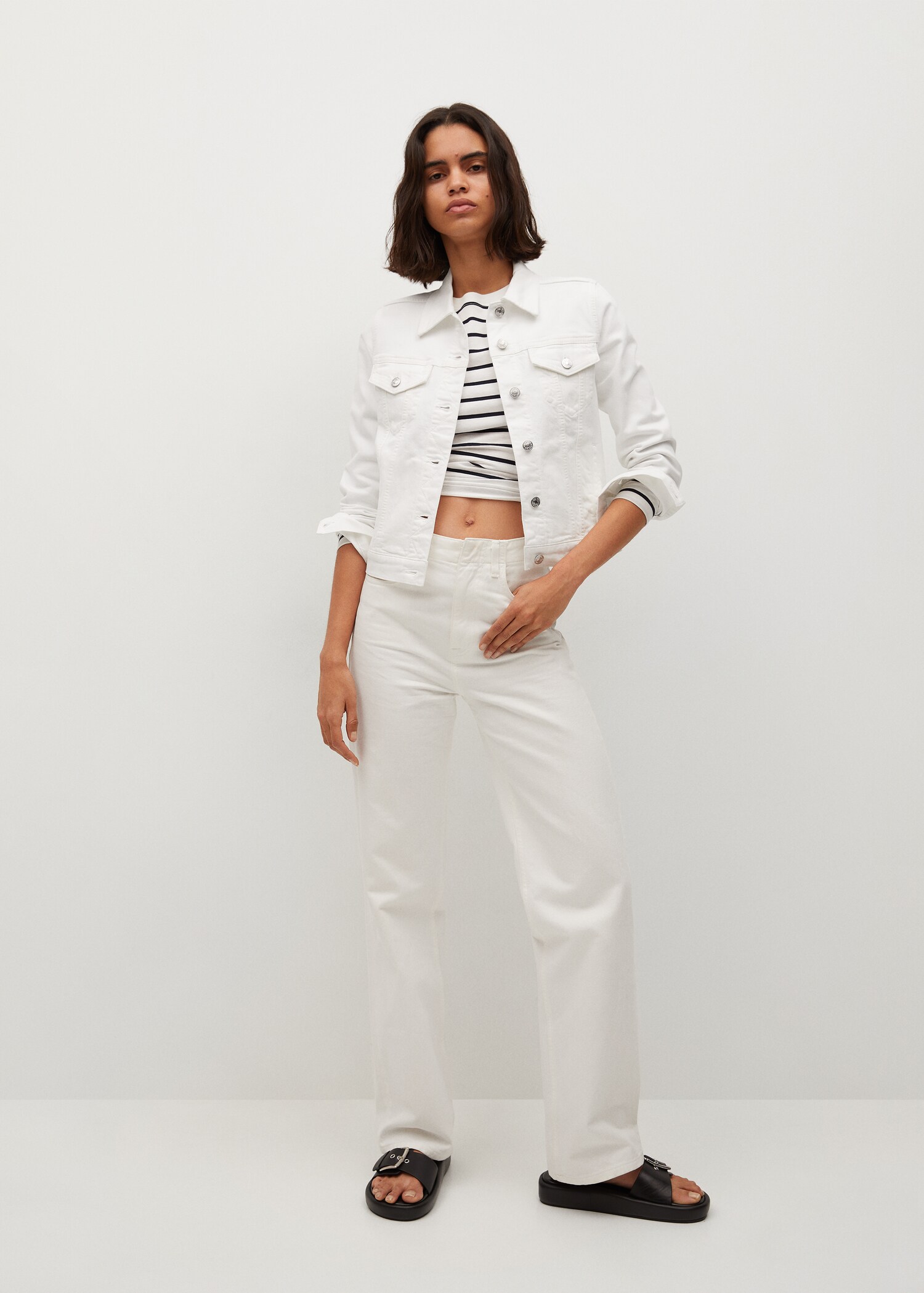 Cotton denim jacket - General plane