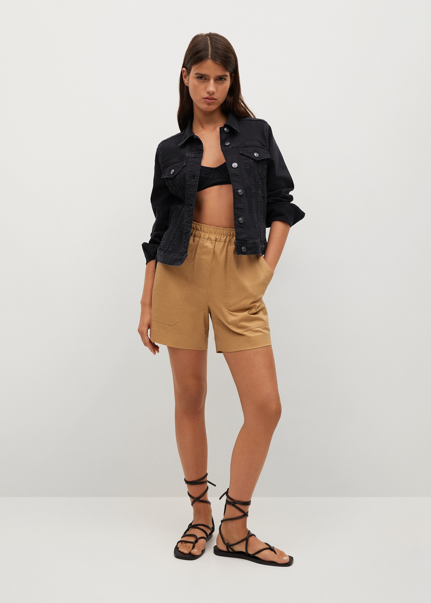 Cotton denim jacket - General plane